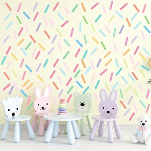300 calcomanías de pared extraíbles con rayas de confeti coloridas para niños, niñas, bebés, decoración de pared para dormitorio y guardería 300 calcomanías de pared extraíbles con rayas de confeti coloridas para niños, niñas, bebés, decoración de pared para dormitorio y guardería