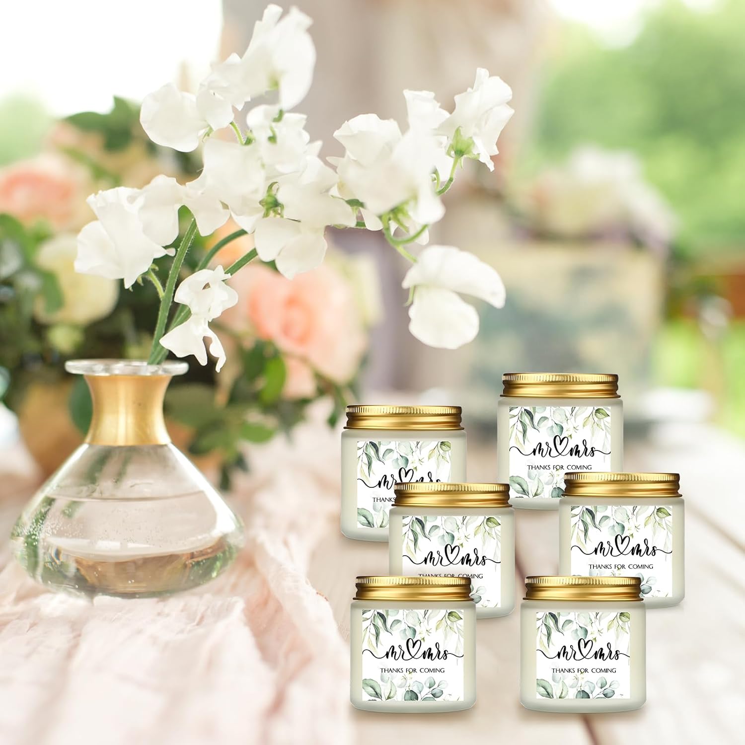 80 velas de boda para invitados, despedidas de soltera, regalos de agradecimiento, velas perfumadas de cera de soja para boda, propuesta de novia,