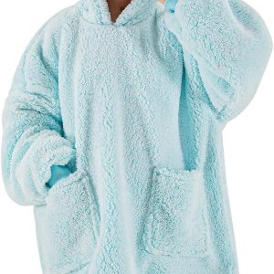 greenoak Manta con capucha de sherpa de gran tamaño, manta con capucha de forro polar ultra suave, acogedora y cálida, manta con capucha para greenoak Manta con capucha de sherpa de gran tamaño, manta con capucha de forro polar ultra suave, acogedora y cálida, manta con capucha para