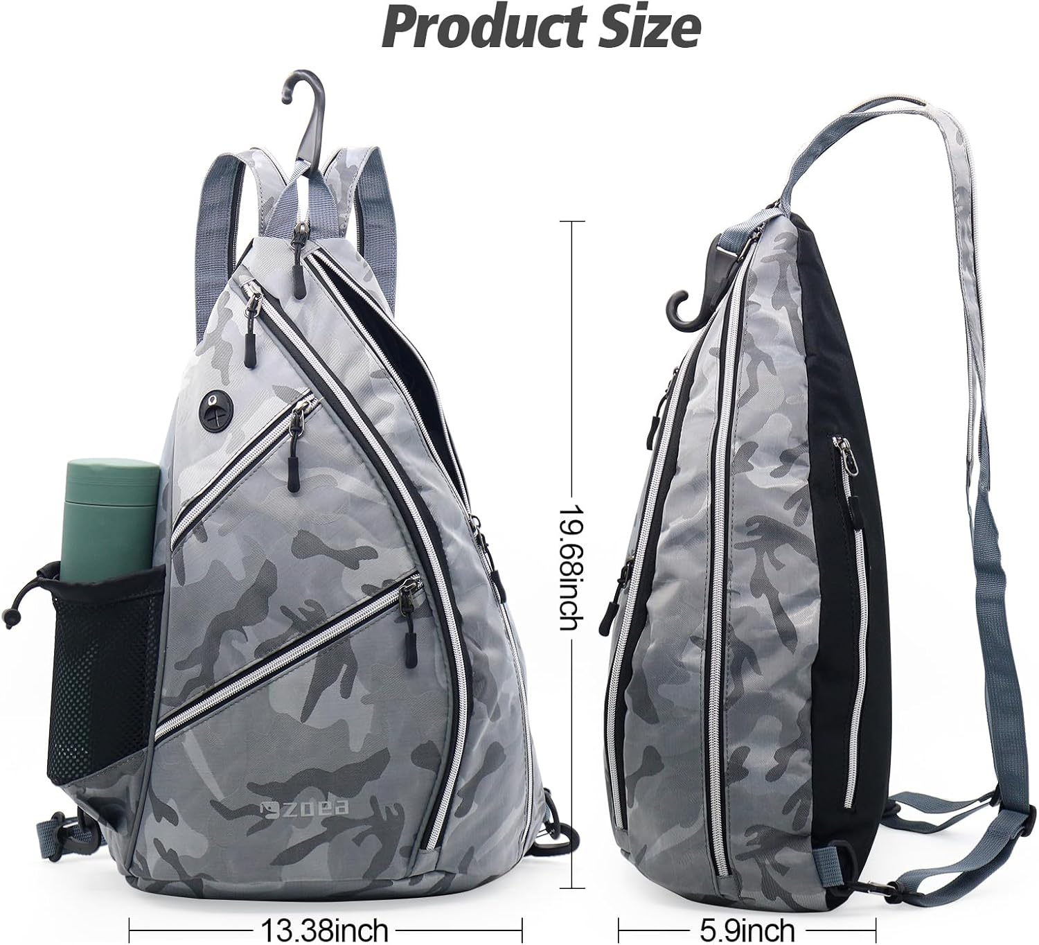 ZOEA Bolsa de pickleball ajustable con soporte para botella de agua, mochila de paleta de pickleball para hombres y mujeres
