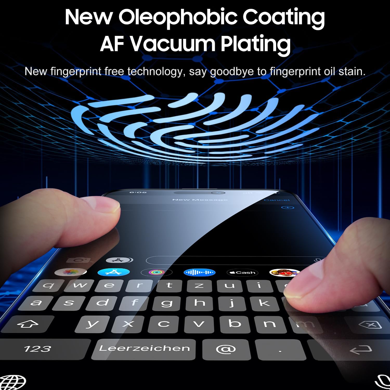 UniqueMe Protector de pantalla de privacidad para iPhone 15 Pro, cero burbujas Eliminación automática de polvo Anti-espía 9H, pantalla de vidrio