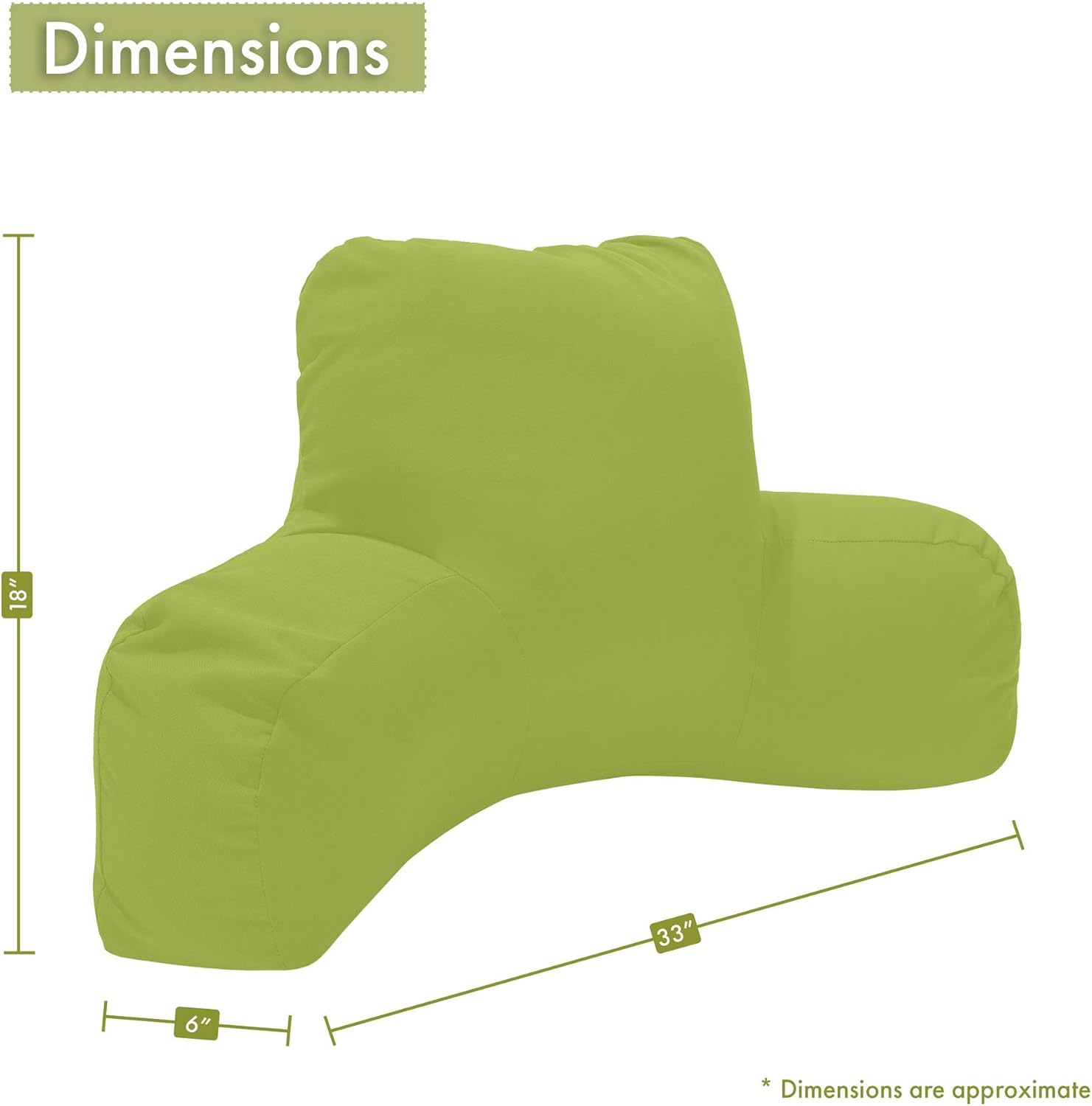 Majestic Home Goods Wales – Almohada de lectura, color gris