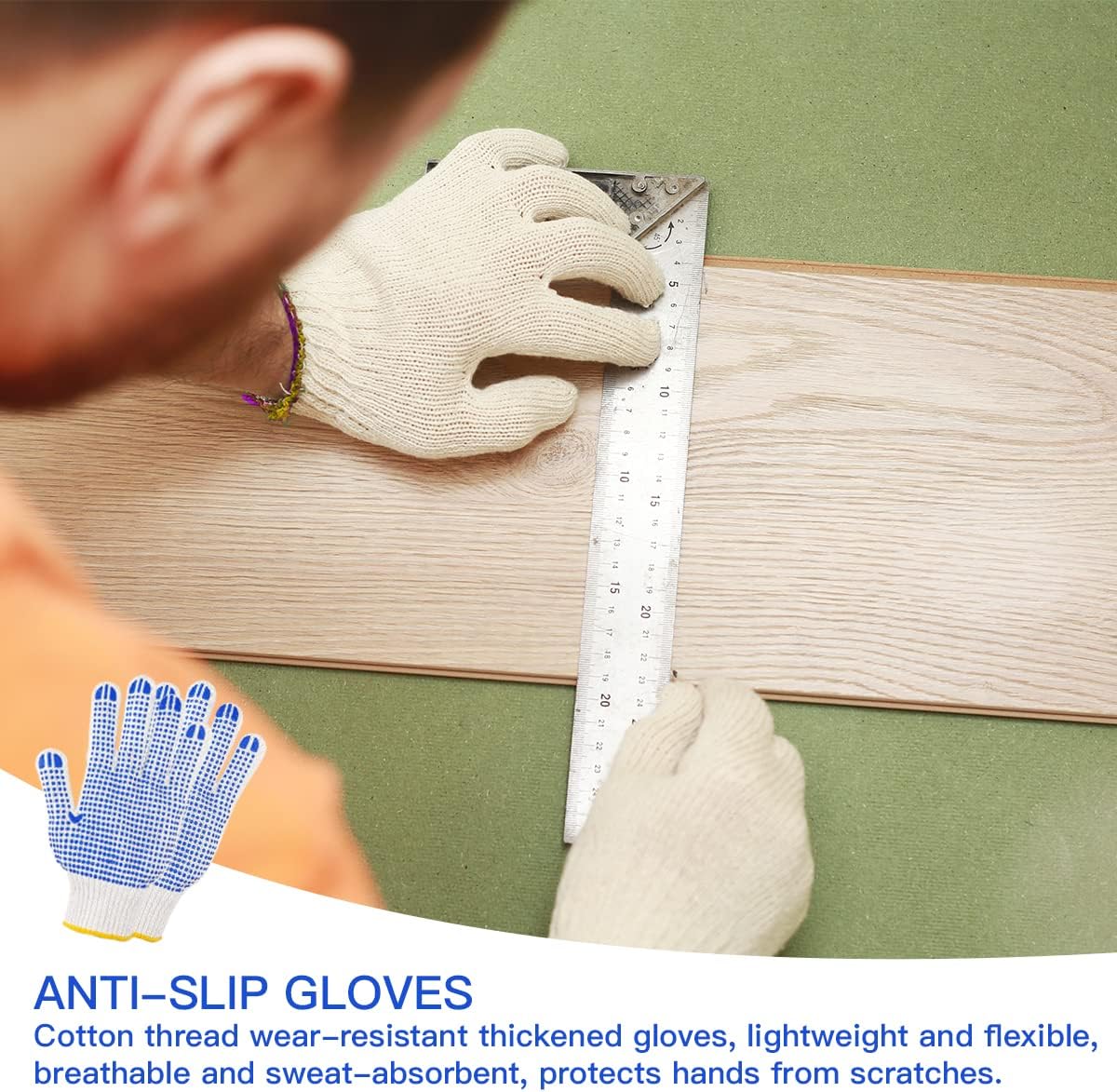 Guantes antimordeduras para animales pequeños, azul, unisex, 13cm5in