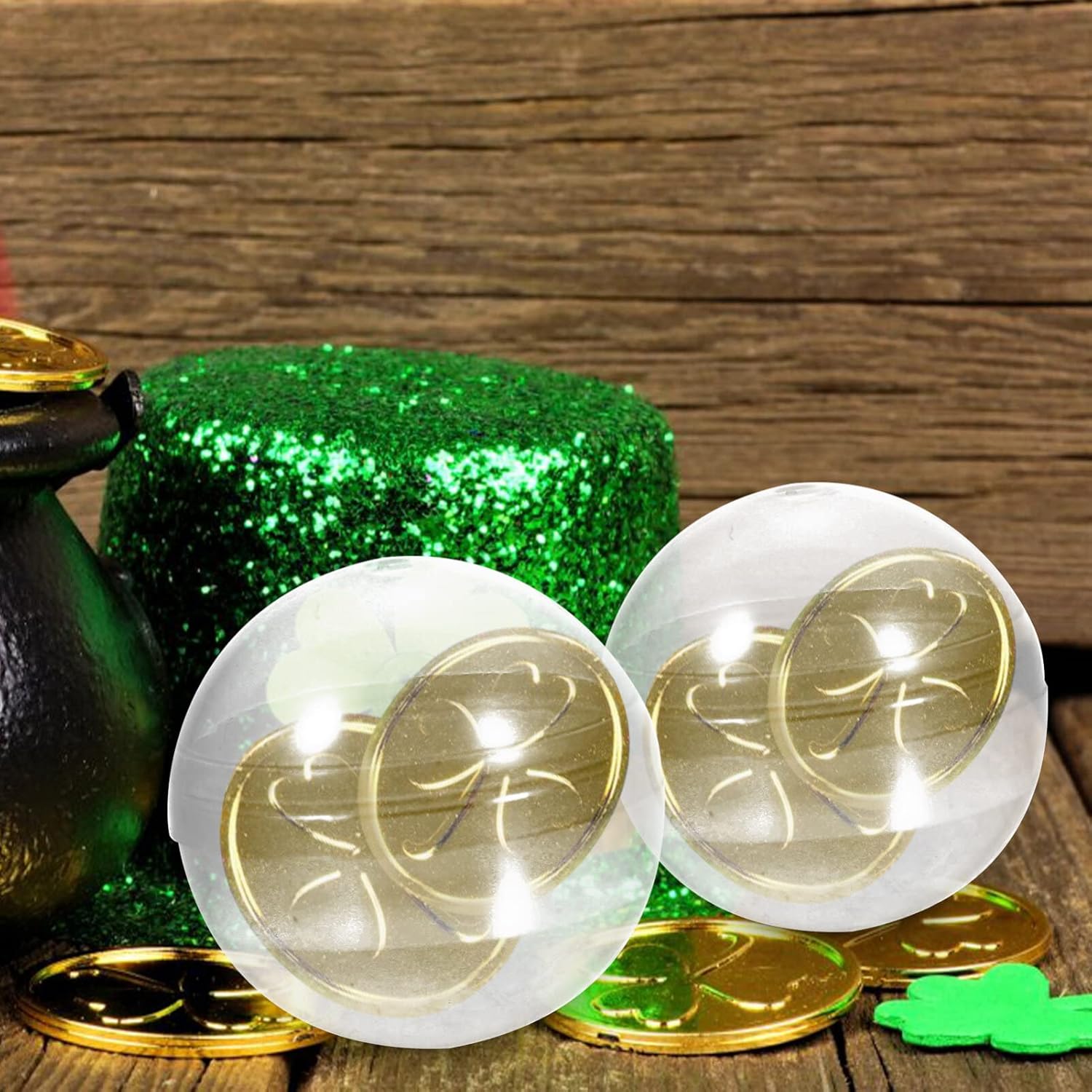Artibetter 50 cápsulas de máquina de chicles vacías redondas cápsulas transparentes pequeñas de plástico para máquinas expendedoras vacías, caja de