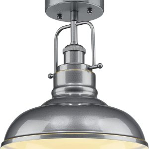 zeyu ZY41-F SG – Lámpara de techo industrial moderna de montaje semiempotrado de 11 pulgadas para cocina, dormitorio, loft, acabado gris, ZY41-F SG zeyu ZY41-F SG – Lámpara de techo industrial moderna de montaje semiempotrado de 11 pulgadas para cocina, dormitorio, loft, acabado gris, ZY41-F SG