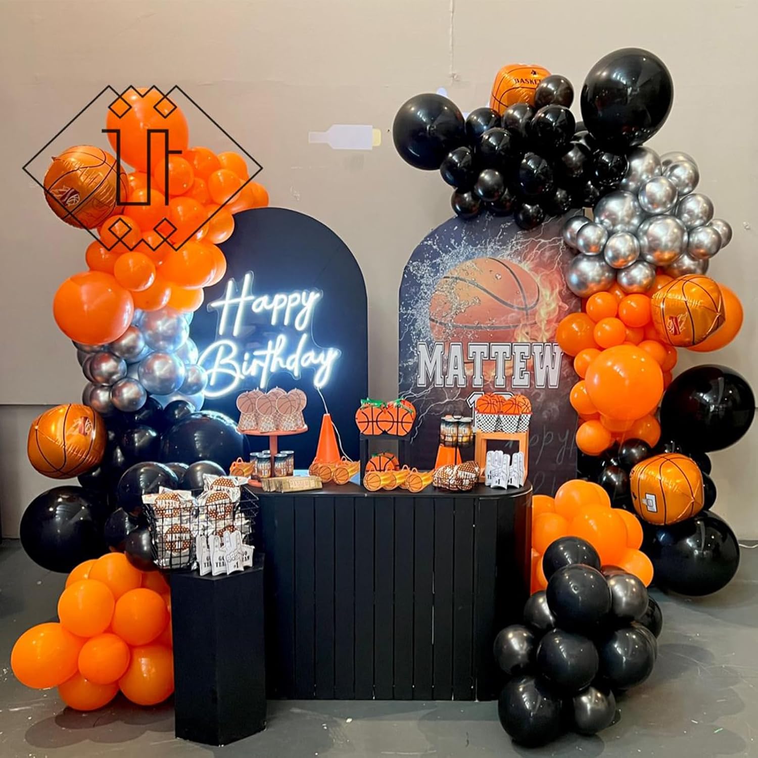 RUBFAC 110 globos naranjas de diferentes tamaños de 1812105 pulgadas para arco de guirnalda, globos de látex naranja quemado para decoración de