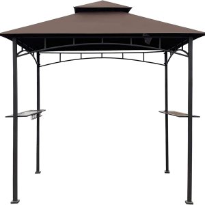 APEX GARDEN La parte superior del toldo de repuesto solo puede adaptarse al modelo #L-GZ238PST-11 de 8 x 5 pies con aspecto de bambú para parrilla APEX GARDEN La parte superior del toldo de repuesto solo puede adaptarse al modelo #L-GZ238PST-11 de 8 x 5 pies con aspecto de bambú para parrilla