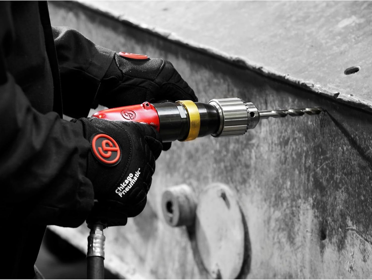 Chicago Pneumatic CP1117P60 – Taladro eléctrico neumático, taladro manual, herramientas eléctricas y mejoras para el hogar, mandril con llave, mango