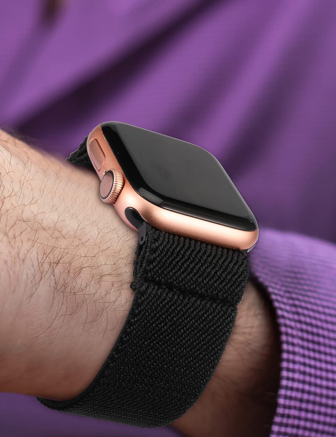 TOYOUTHS Correa elástica compatible con Apple Watch Band Scrunchies elástica Solo Loop de nailon suave para iWatch Ultra 12 (1.732 pulgadas), Series