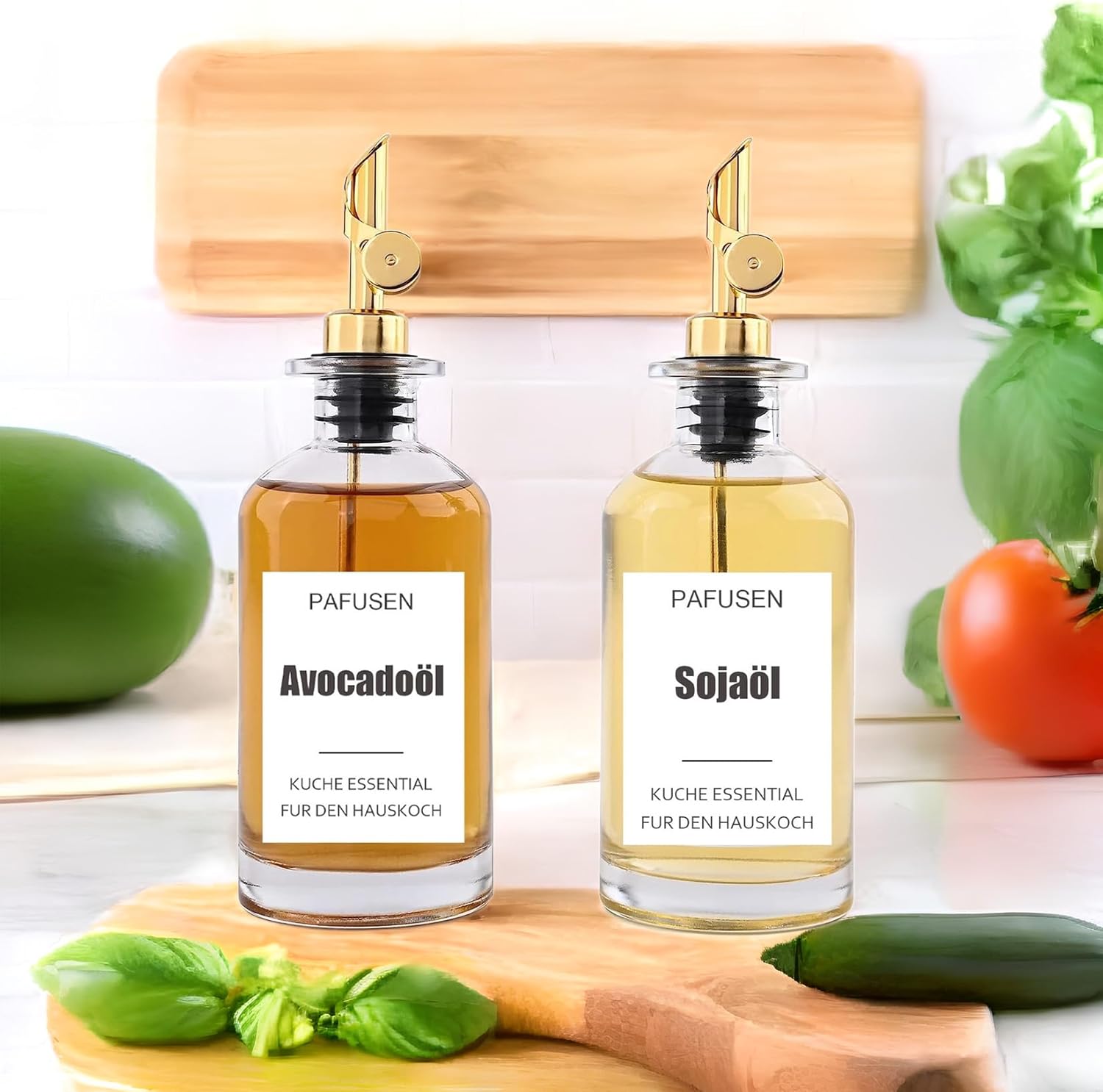 Paquete de 4 boquillas de licor con peso, boquilla dispensadora de aceite de oliva con tapa automática abatible, boquilla de vertido para botellas