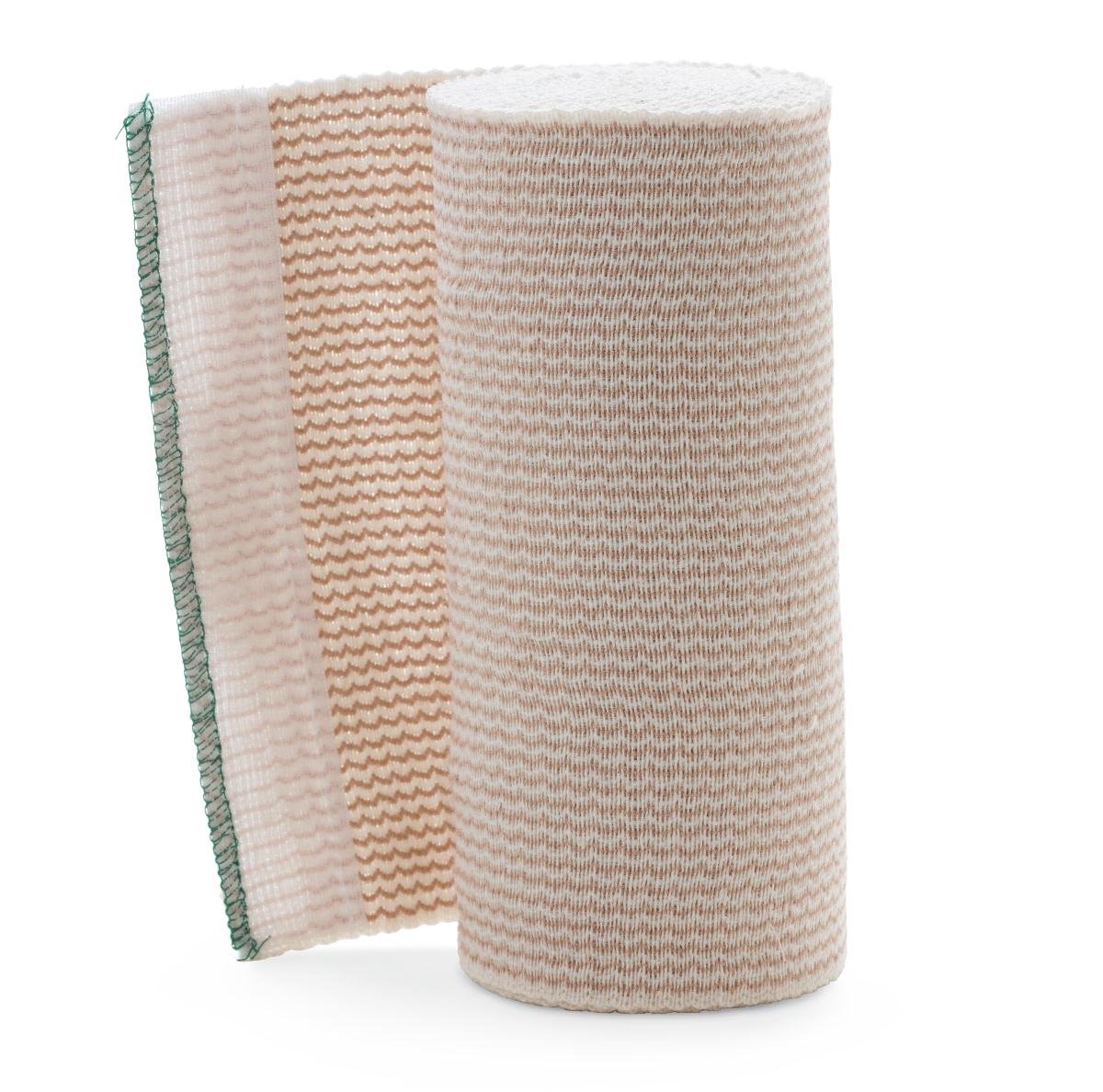 Medline DYNJ05157LF – Vendaje elástico con cierre de gancho y bucle, estéril, blancobeige, tamaño de 6 pulgadas x 10 yardas, paquete de 20