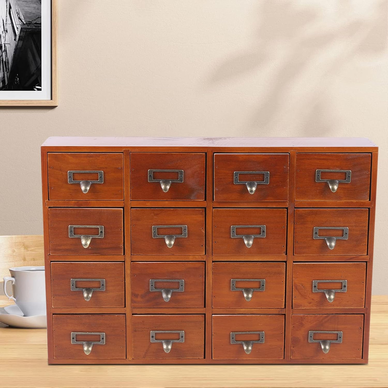 Organizador de cajones de escritorio de madera, caja de almacenamiento de hierbas, organización y almacenamiento de escritorio de oficina en casa,