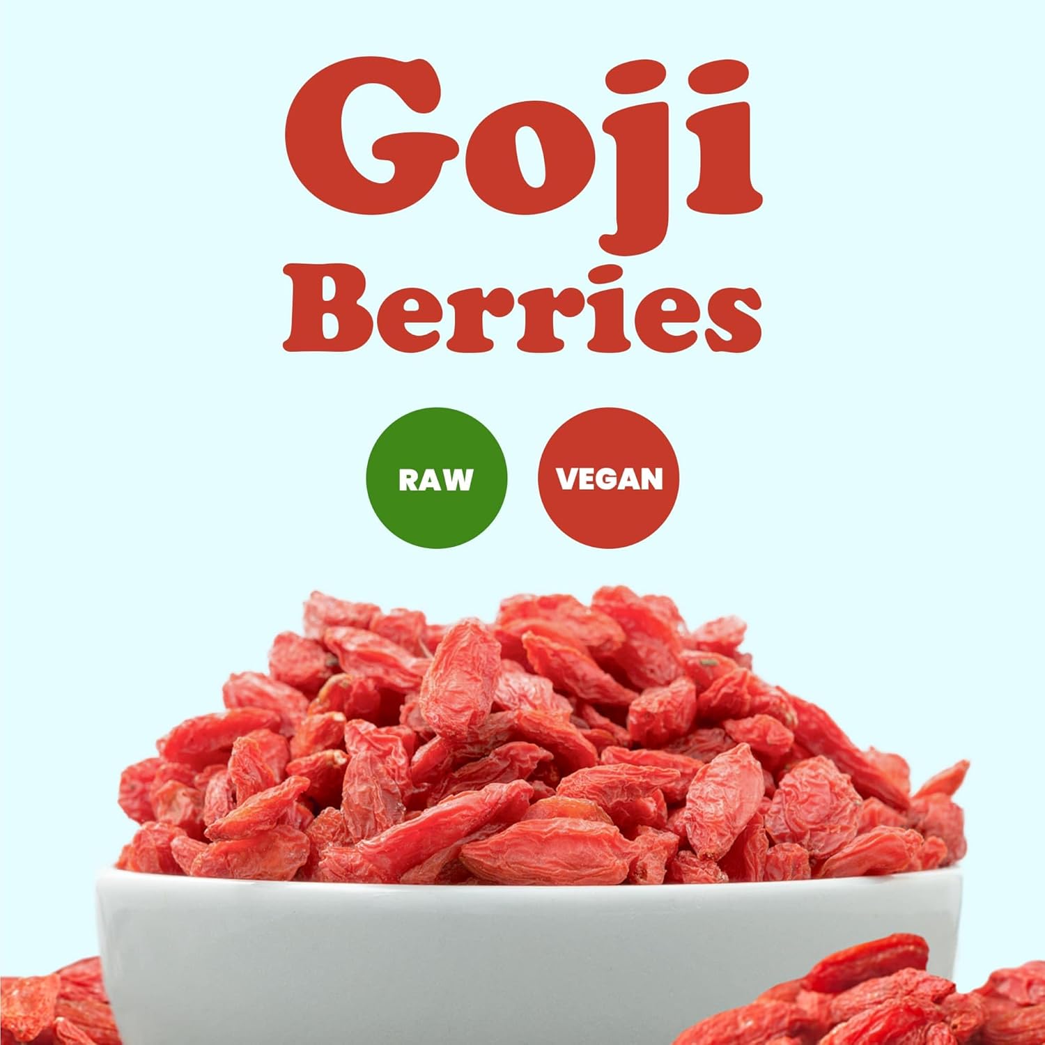 Bayas de Goji, 1.5 libras, secadas al sol, grandes y jugosas, sin azúcar, veganas, a granel. Alto en hierro, vitaminas A y C. Bocadillo de frutas.