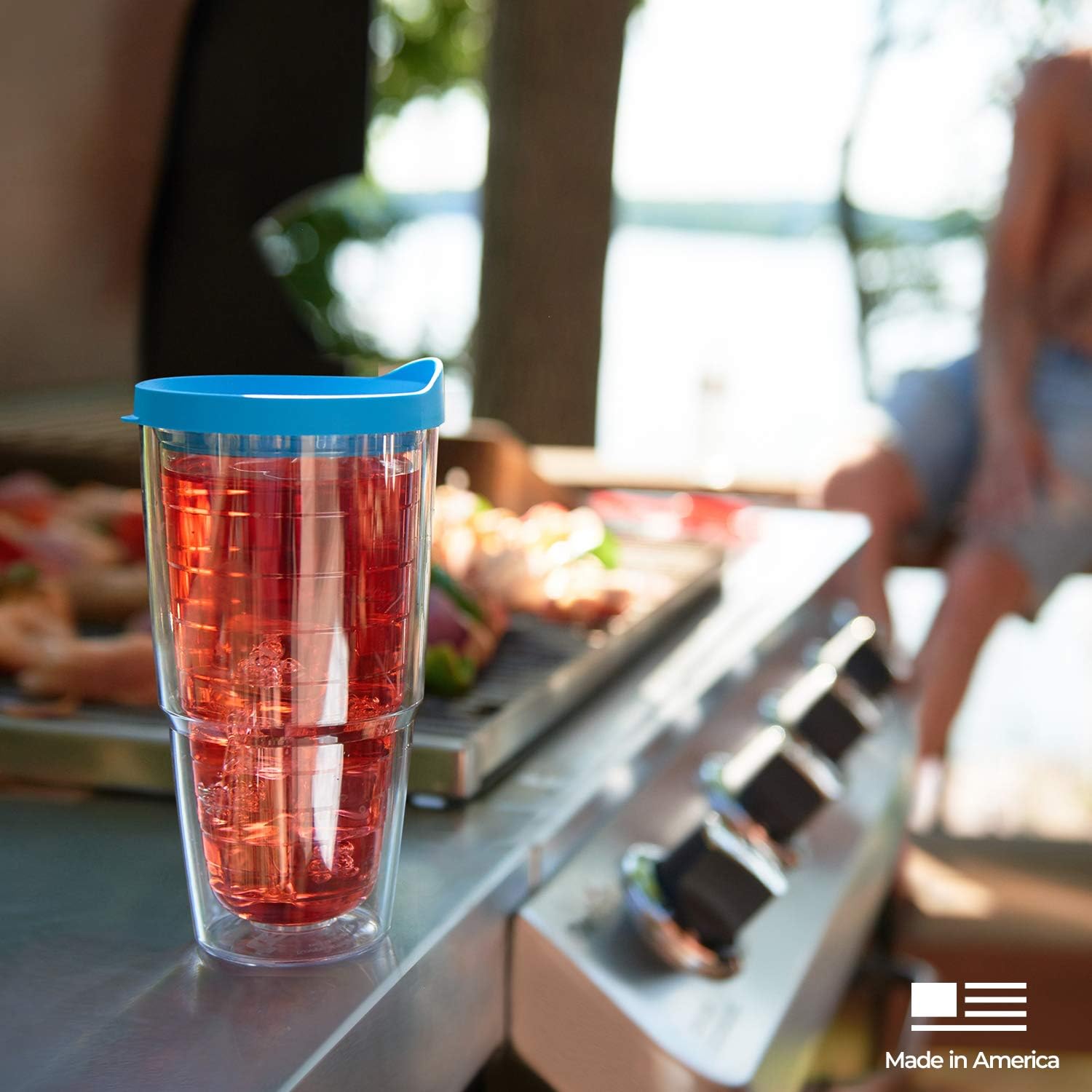 Tervis Vaso aislado de doble pared con logotipo de los Marines fabricado en Estados Unidos mantiene las bebidas frías y calientes, 24 onzas, clásico