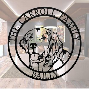 Golden Retriever A Metal Sign, Letrero de nombre de perro personalizado, Letrero de metal personalizado para perro, Arte de pared de metal para Golden Retriever A Metal Sign, Letrero de nombre de perro personalizado, Letrero de metal personalizado para perro, Arte de pared de metal para