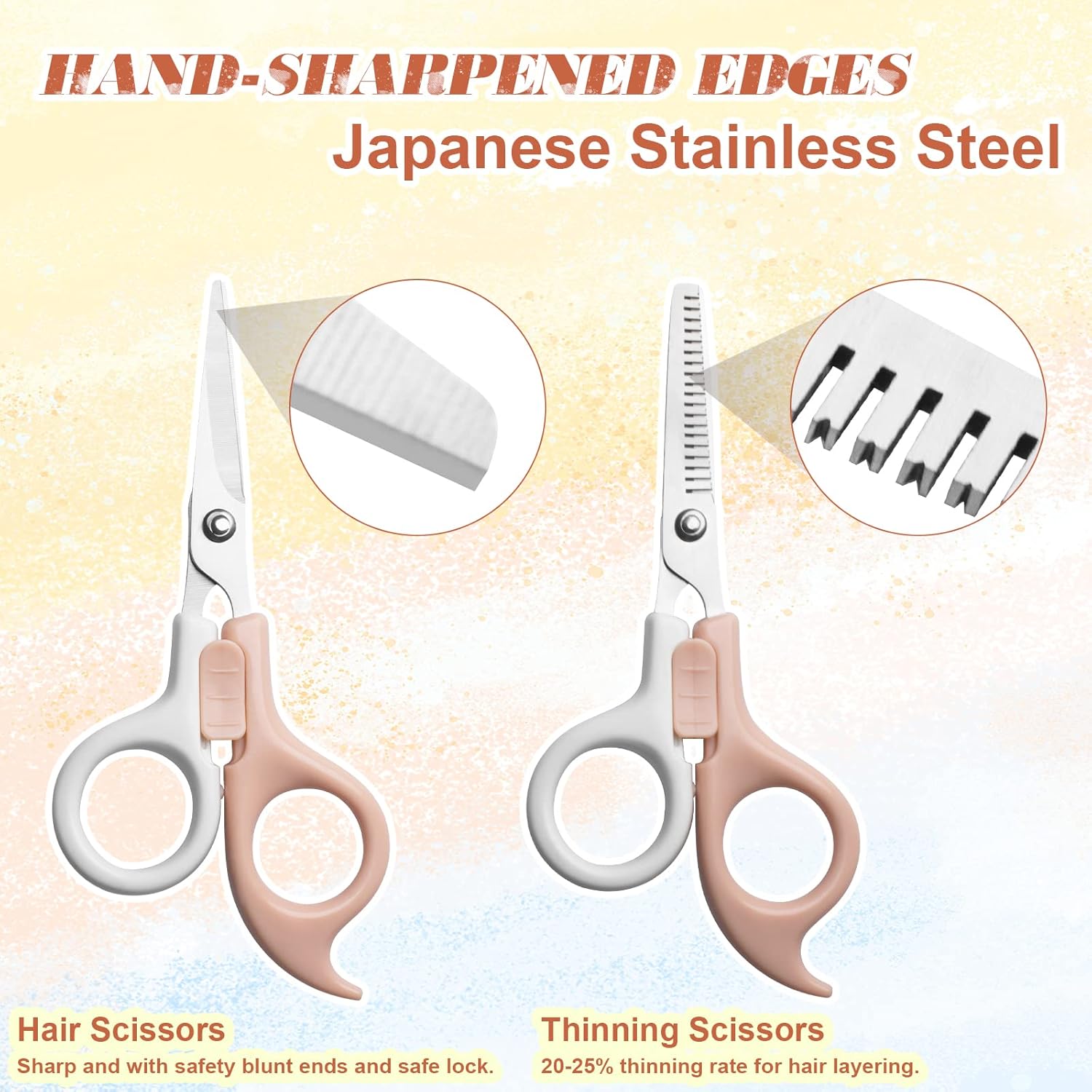 Tijeras de pelo para bebés, kit de corte de pelo y uñas, manicura y pedicura, juego de cortaúñas, lima de uñas, tijeras de adelgazamiento para