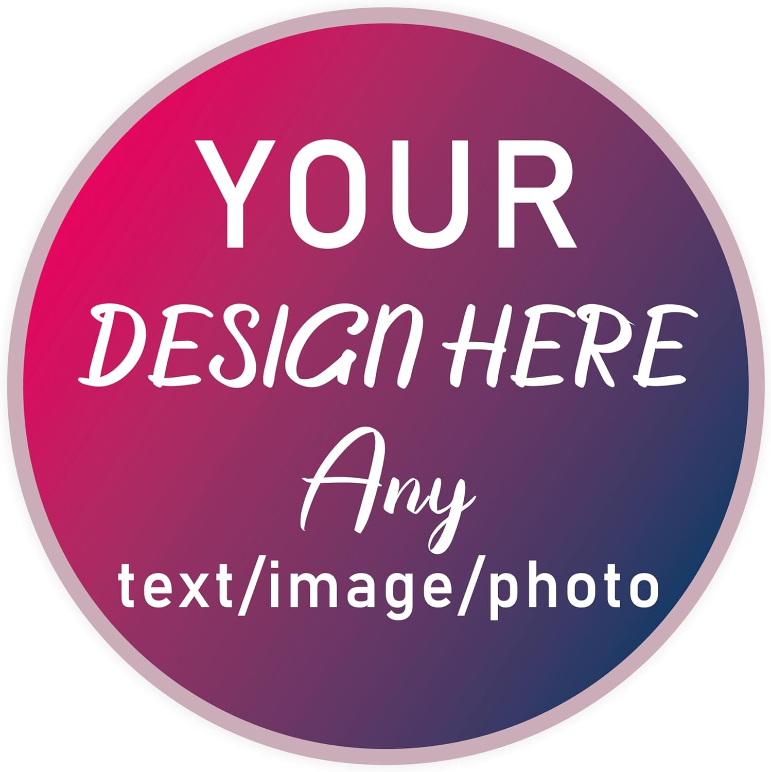 Calcomanías personalizadas, calcomanías impermeables personalizadas con tu propio logotipo de texto, 100, 200 o 500 unidades, de 1 a 5 pulgadas,