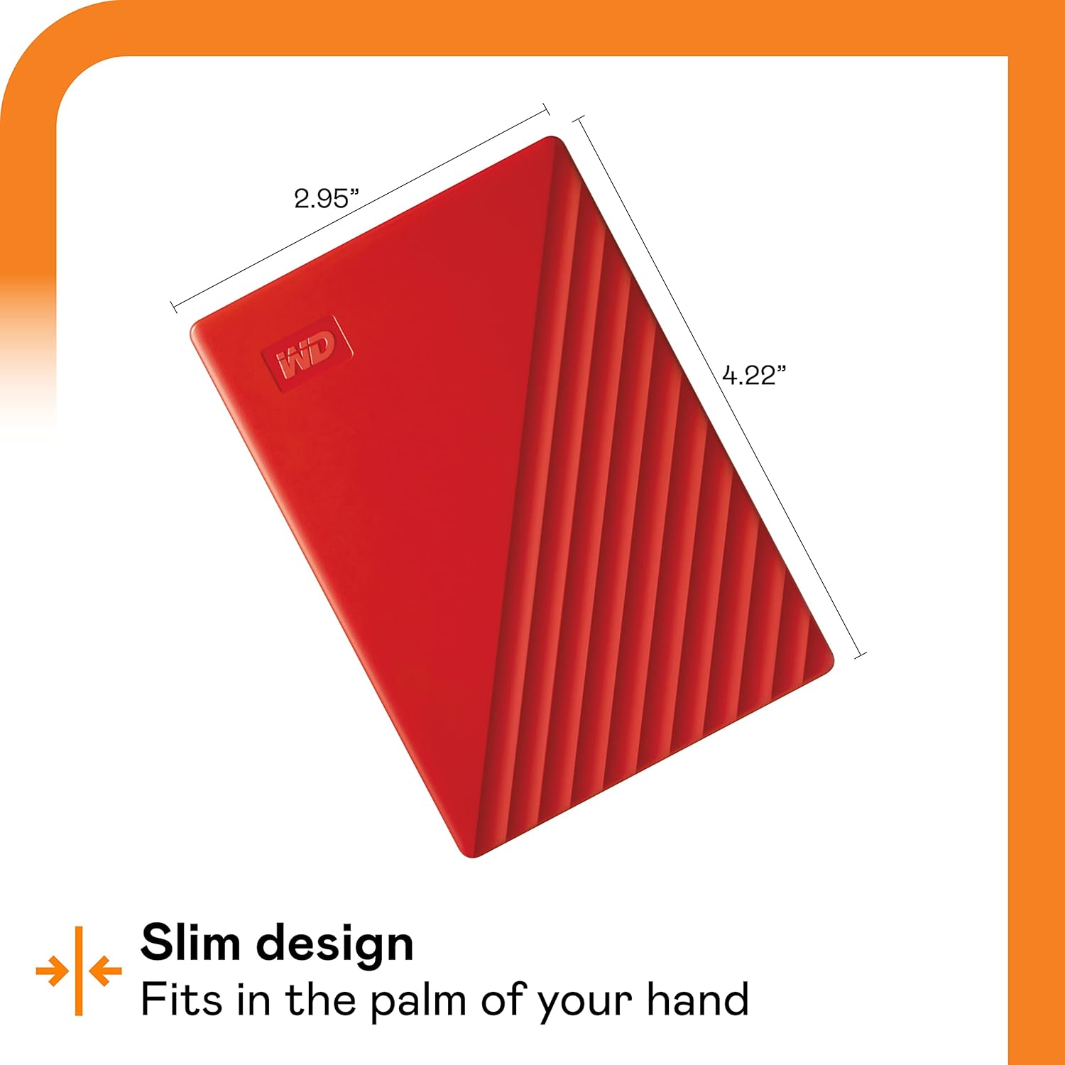 Western Digital Disco duro externo portátil de 1TB My Passport con protección con contraseña y software de respaldo automático, rojo – Western