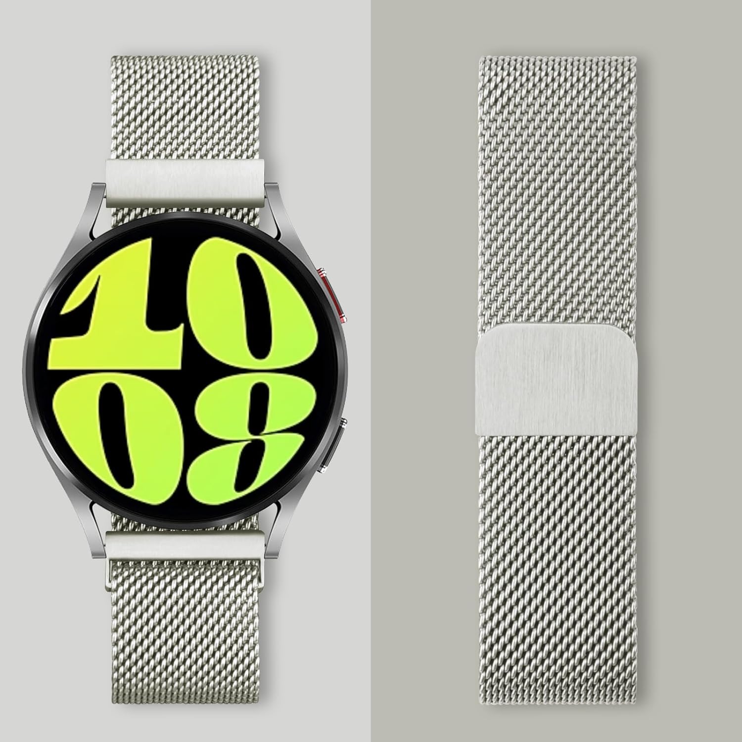 Correa de metal compatible con Samsung Galaxy Watch 6 de 1.575 pulgadas, 1.732 pulgadas, Galaxy Watch 6 Classic Band 1.693 in 1.850 in, correa de