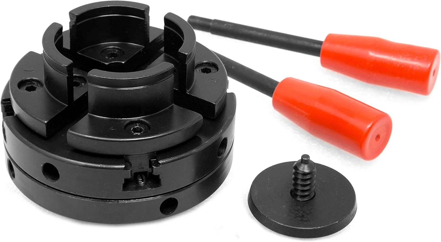 WEN LA3421 – Mini torno de madera de sobremesa de velocidad variable de 3.2 amperios, 8 x 13 pulgadas, negro y WEN LA4444 Juego de mandíbulas