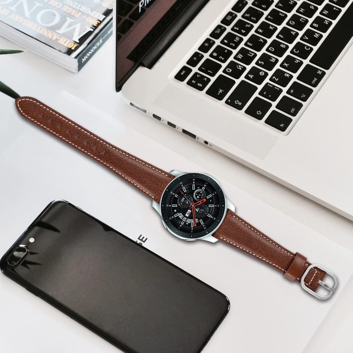 Hepsun Correa de repuesto compatible con Samsung Galaxy Watch 5Watch 4 de 1.575 pulgadas, 1.732 pulgadas, Watch de 1.654 pulgadasActive 2Gear S2