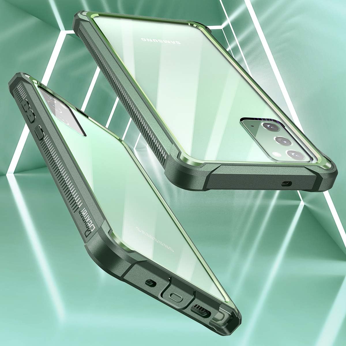 Dexnor Para Galaxy Note 20 Funda Con Protector De Pantalla Transparente Metal Electrochapado 360 Cuerpo Completo Resistente A Prueba De Golpes