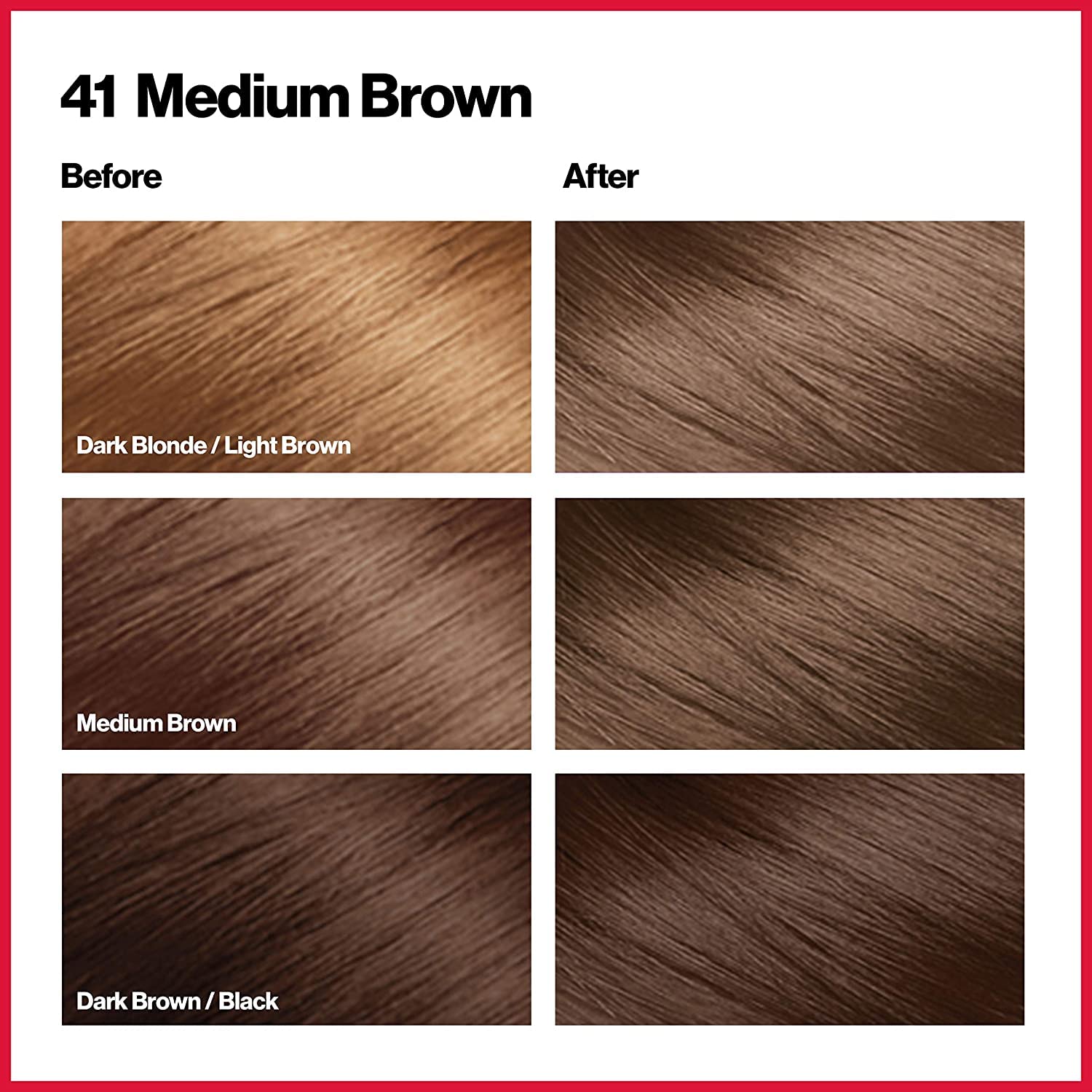 Revlon ColorSilk Beautiful Color 41 marrón medio 1 ea (paquete de 12)