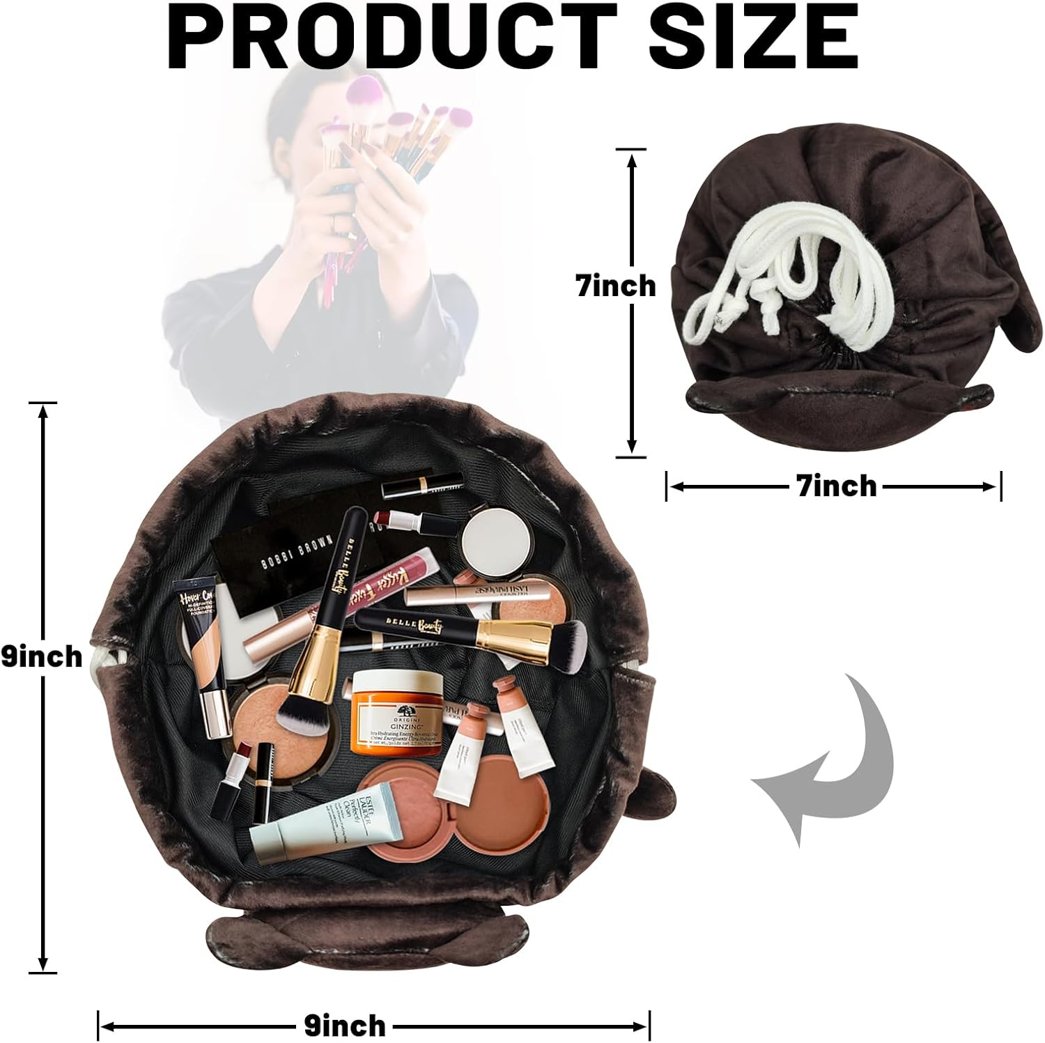 Bolsa de maquillaje con cordón, bolsa de maquillaje para gatos, organizador de maquillaje de viaje, bolsa de cosméticos, regalo de gato para