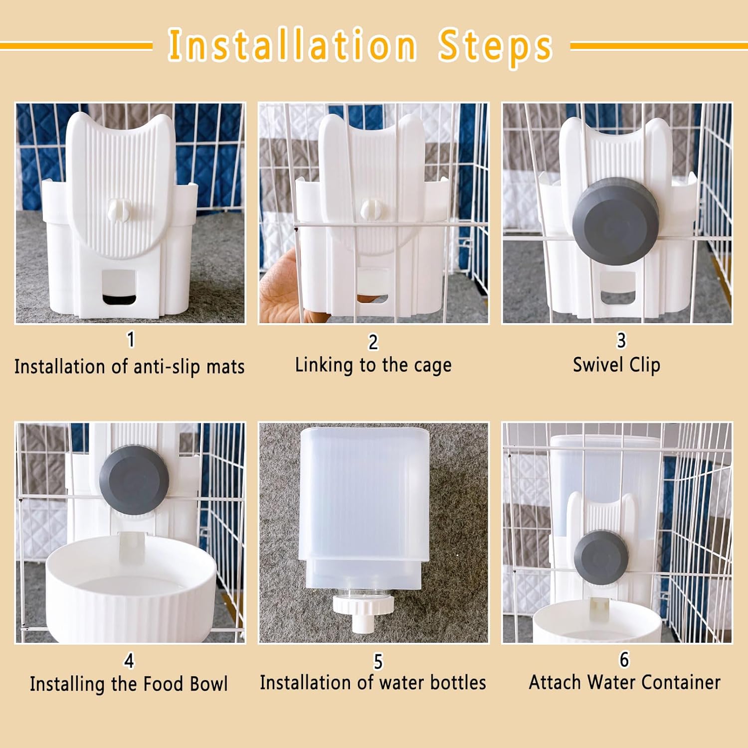 kathson Dispensador de agua automático colgante para gatos, 1 litro, bebedero de conejo por gravedad para jaula de mascotas, cuenco de alimentación