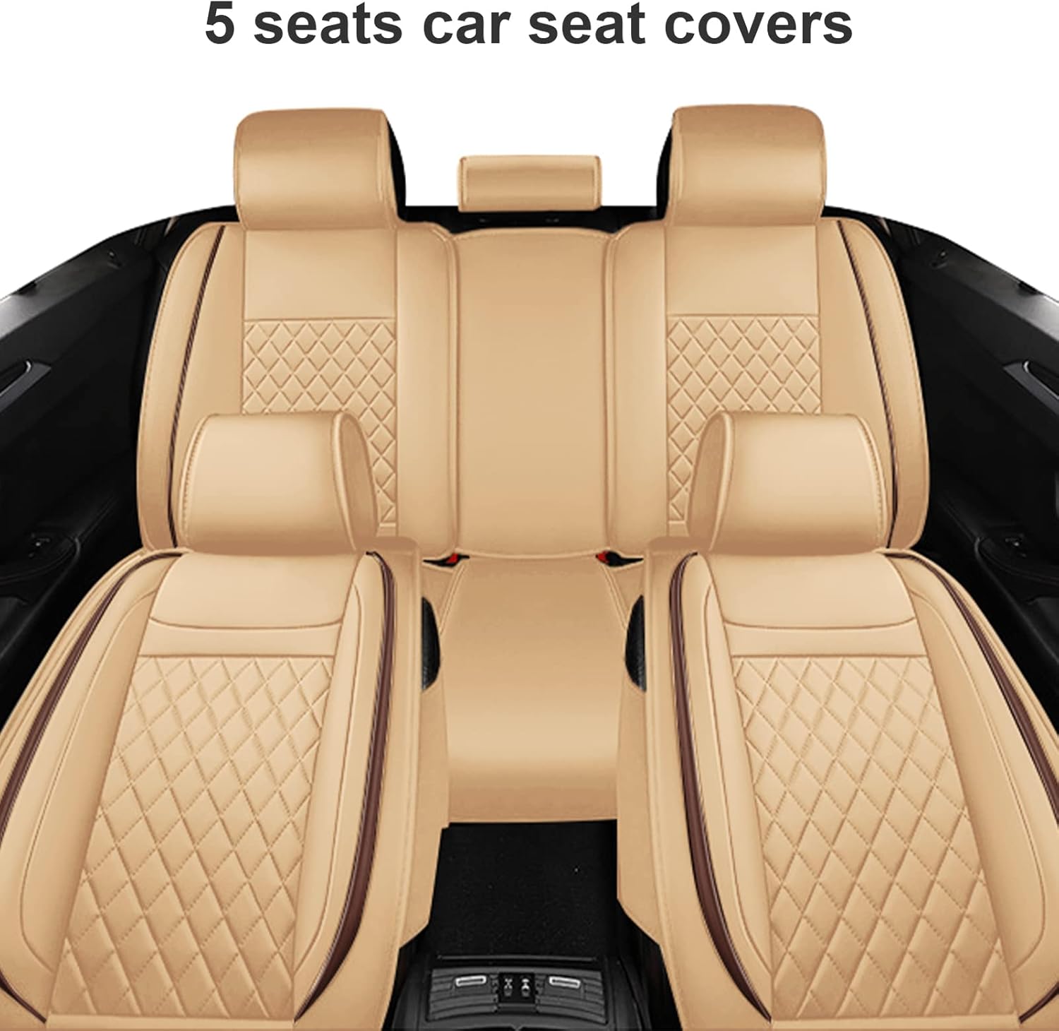 5 fundas impermeables de asiento de automóvil para Nissan Altima Xterra Maxima Rogue Sentra Versa, protectores de asiento de automóvil de piel