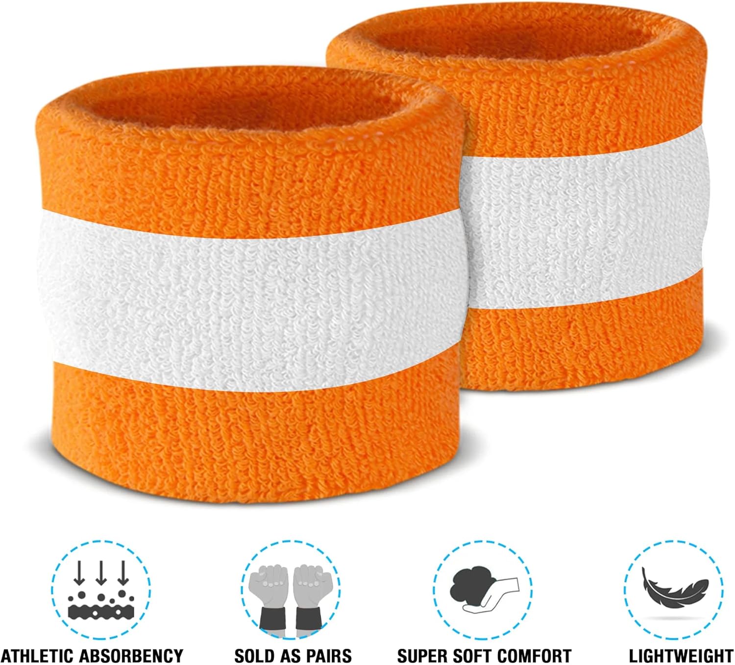 Suddora Juego de bandas para el sudor a rayas, 2 pulseras y 1 diadema que absorben la humedad, bandas deportivas transpirables para deportes,
