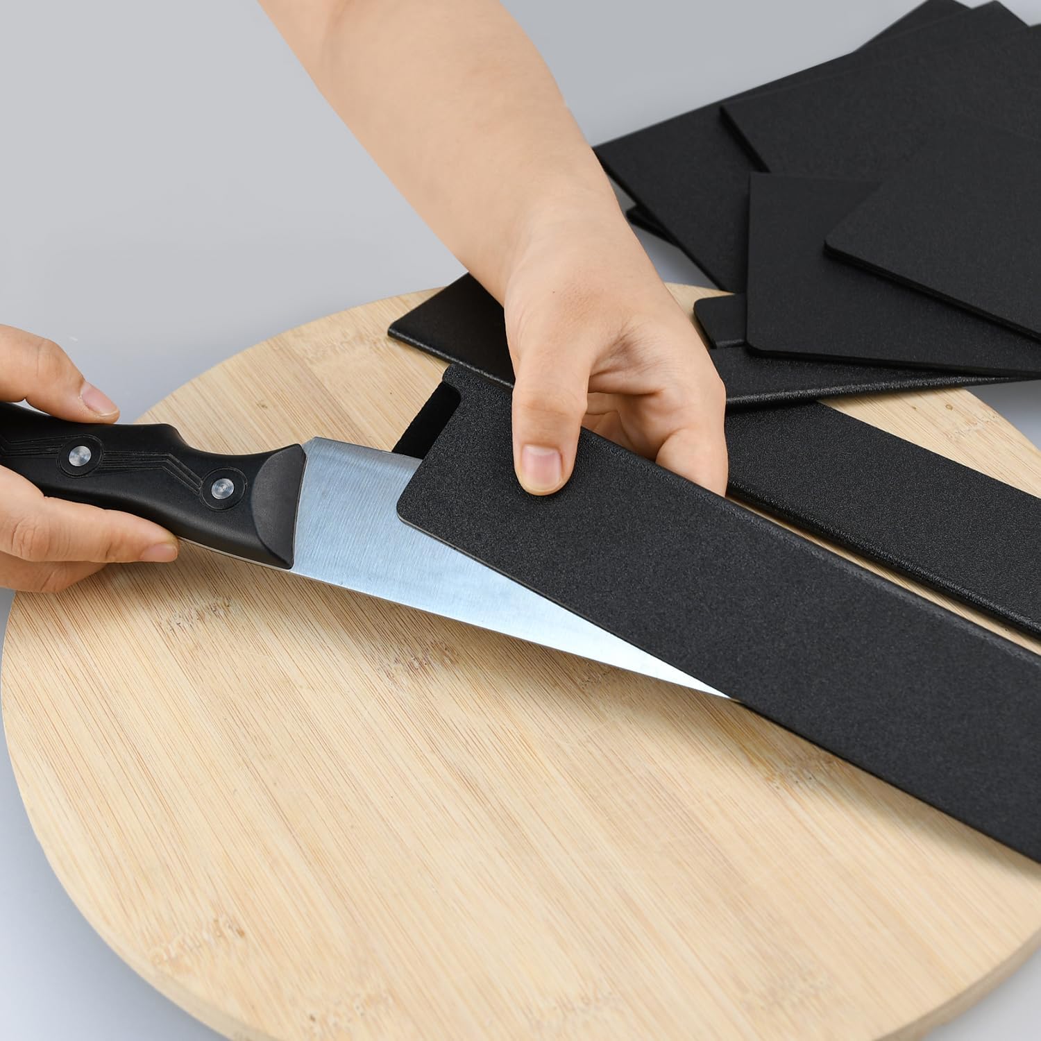 Protectores de cuchillos, 2451020 piezas de 4.7 a 12.2 pulgadas, funda universal de cuchillo sin BPA, funda de cuchillo resistente a la abrasión,