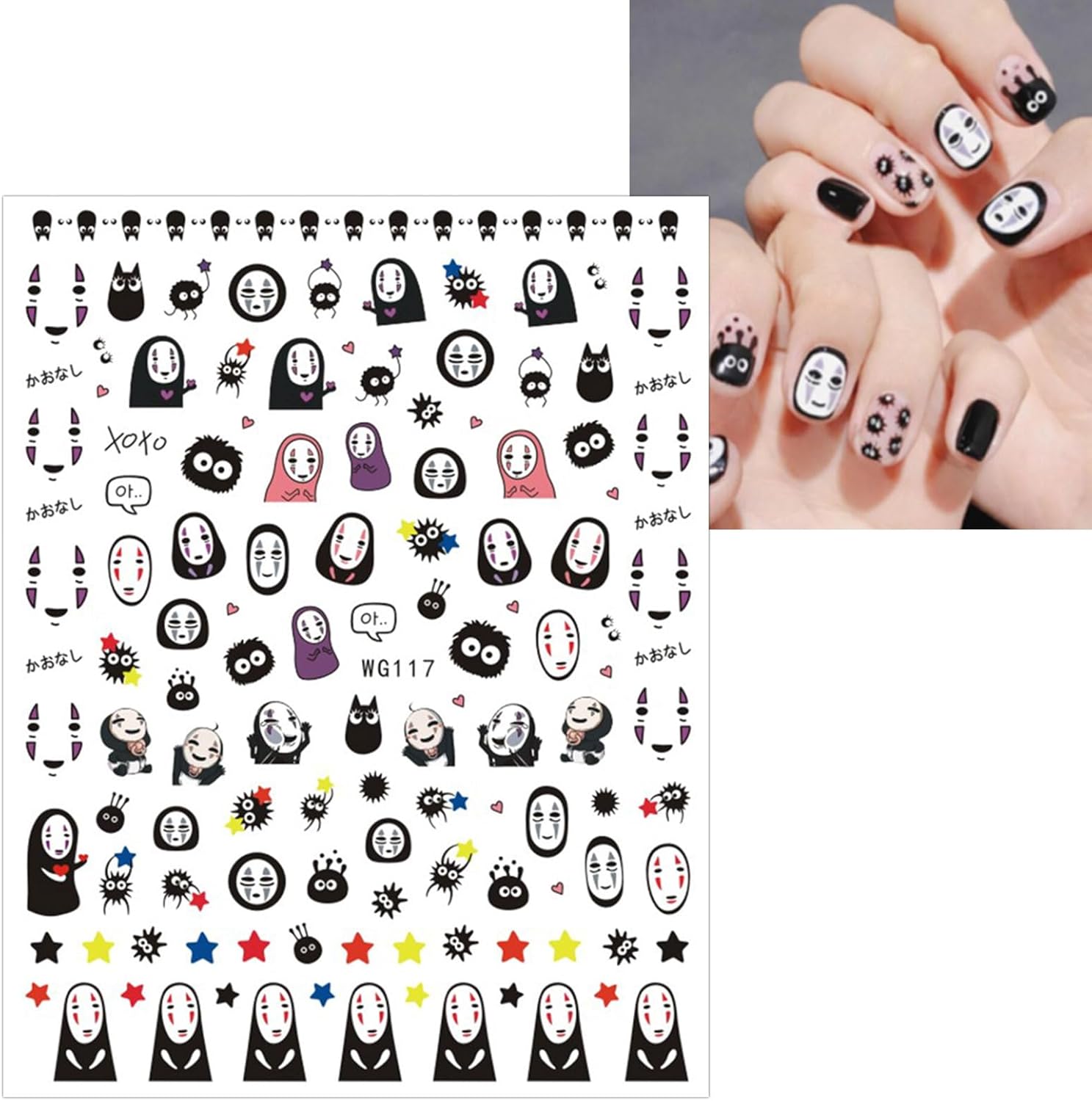 JMEOWIO 12 hojas de calcomanías de arte de uñas de Halloween, calcomanías autoadhesivas, uñas lindas de calavera fantasma, fantasma, suministros de