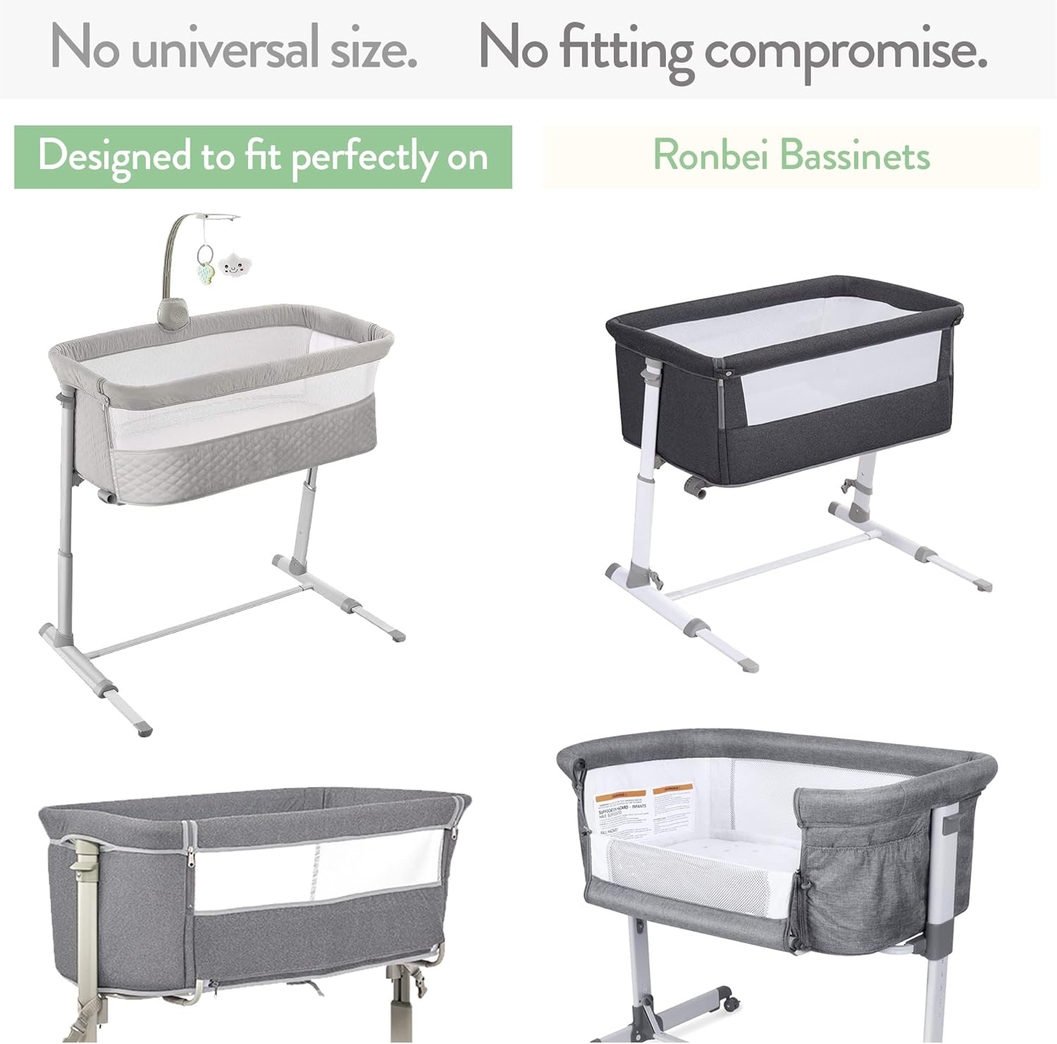 Sábanas de moisés para colchón de 32 x 19 pulgadas, compatible con Ronbei, Pamobabe, Nordmiex moisés, 100% algodón jersey, animales de granja,