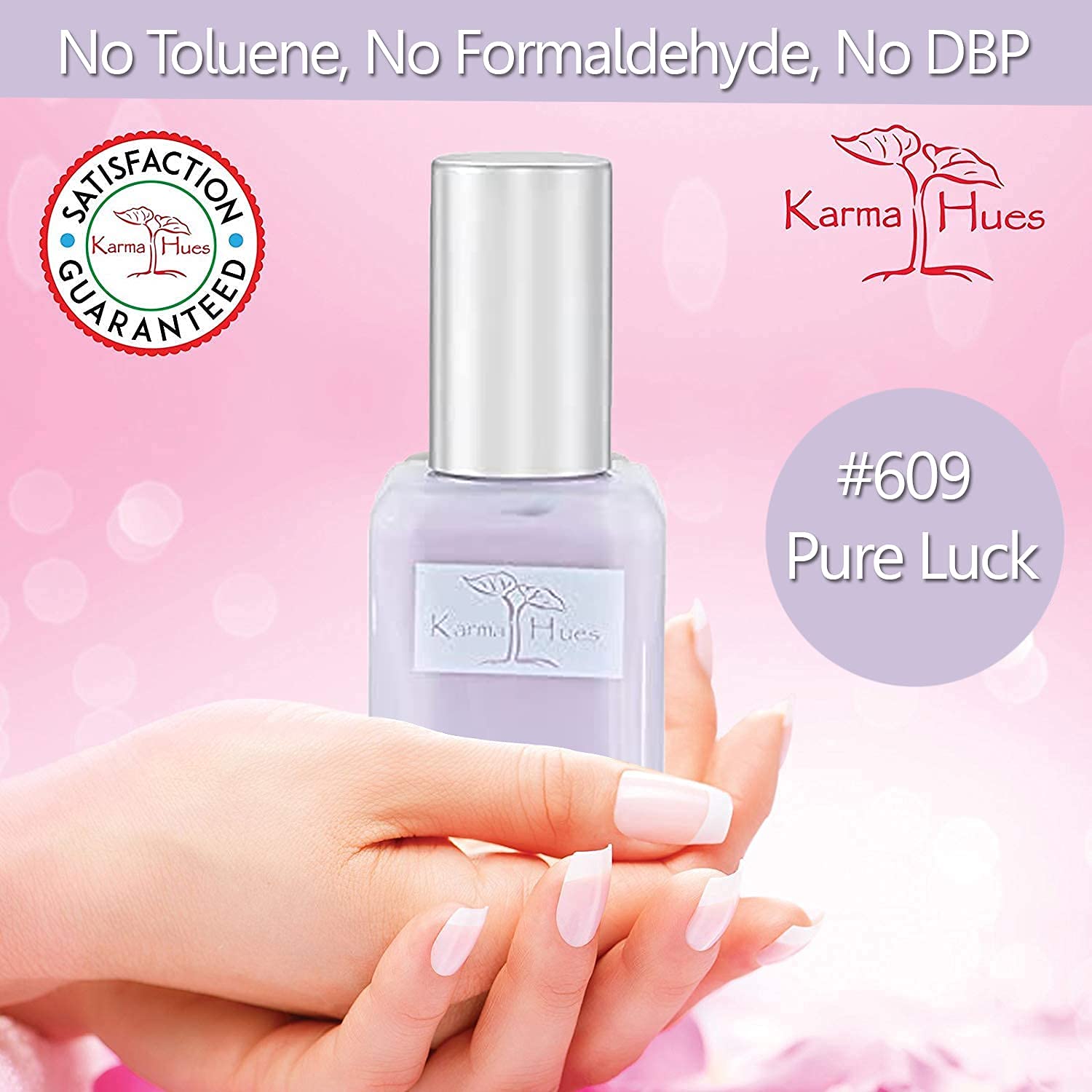 karma organic Esmalte de uñas natural, arte de uñas no tóxico, pintura de uñas vegana y libre de crueldad (suerte pura)