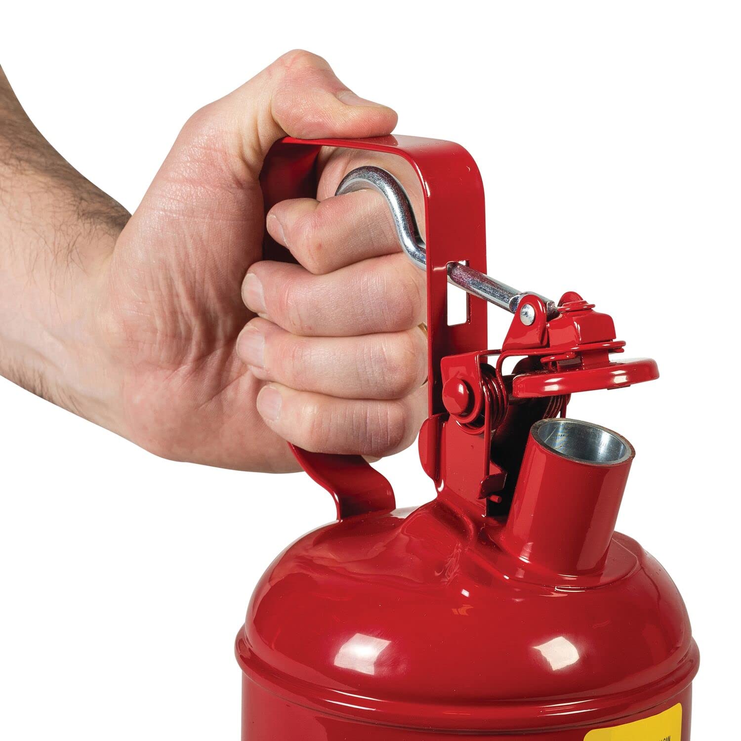 JustRite 10301cesto de acero de Seguridad para inflamables tipo I, Capacidad de 3.52 cuartos de galón, color rojo