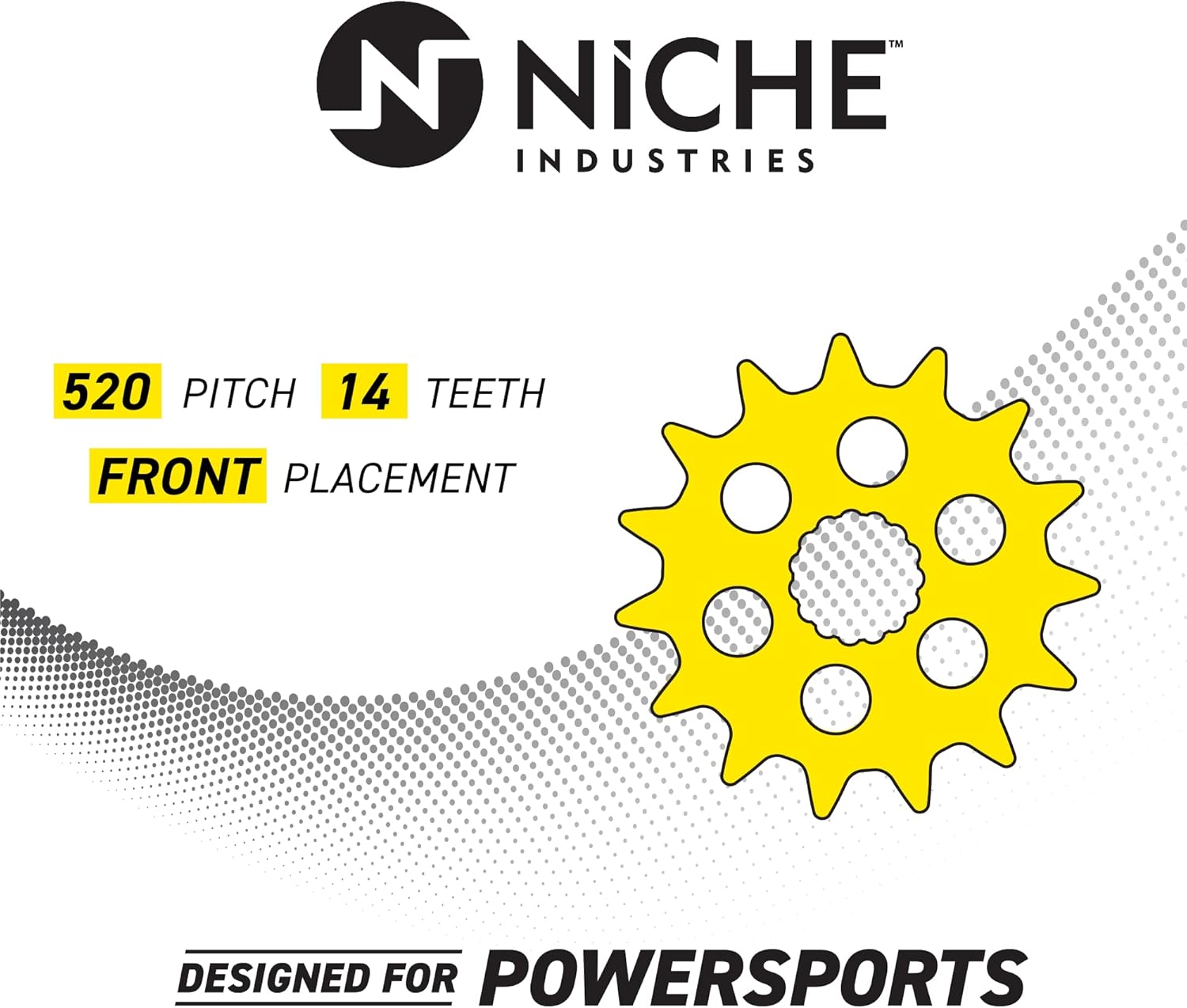 NICHE Piñón de transmisión delantera de 14 dientes de paso 520 para Honda CRF250L CBR250R CBR300R CB300F CMX300 CB300R CRF250RL 2011-2019