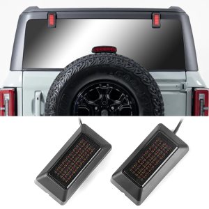 Luces de bisagra de ventana trasera Bronco, luz de freno de montaje alto Plug & Play, luz de marcha atrás, lámpara trasera IP67, impermeable, Luces de bisagra de ventana trasera Bronco, luz de freno de montaje alto Plug & Play, luz de marcha atrás, lámpara trasera IP67, impermeable,