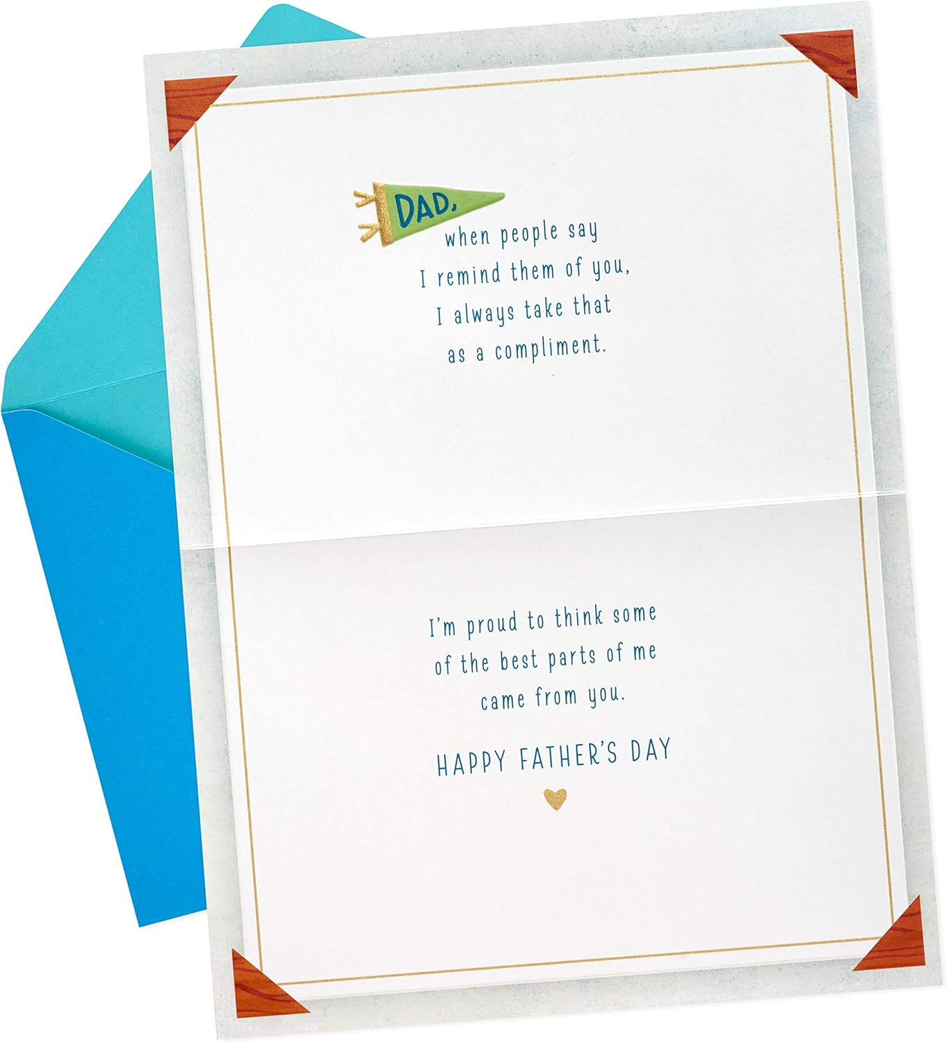 Hallmark Tarjeta del día del padre para papá de hija con imán extraíble (como padre, como hija)