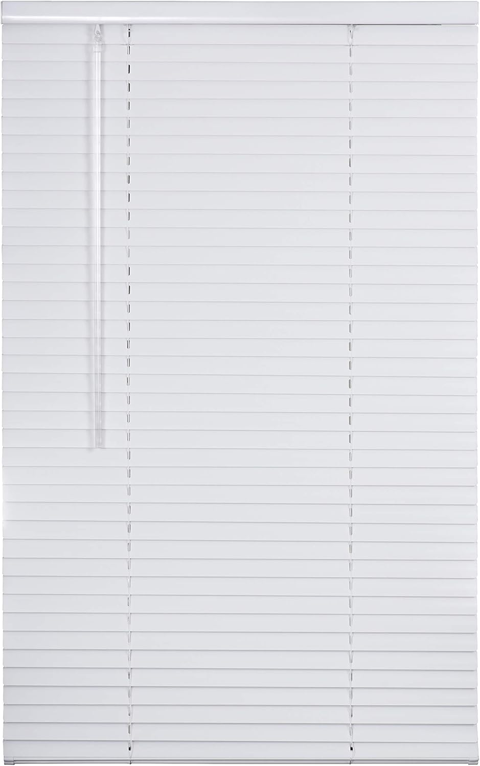 LOTUS & WINDOWARE Mini persiana de aluminio inalámbrica de 1 pulgada de ancho x 72 pulgadas de largo, color blanco (AMX7072WH)