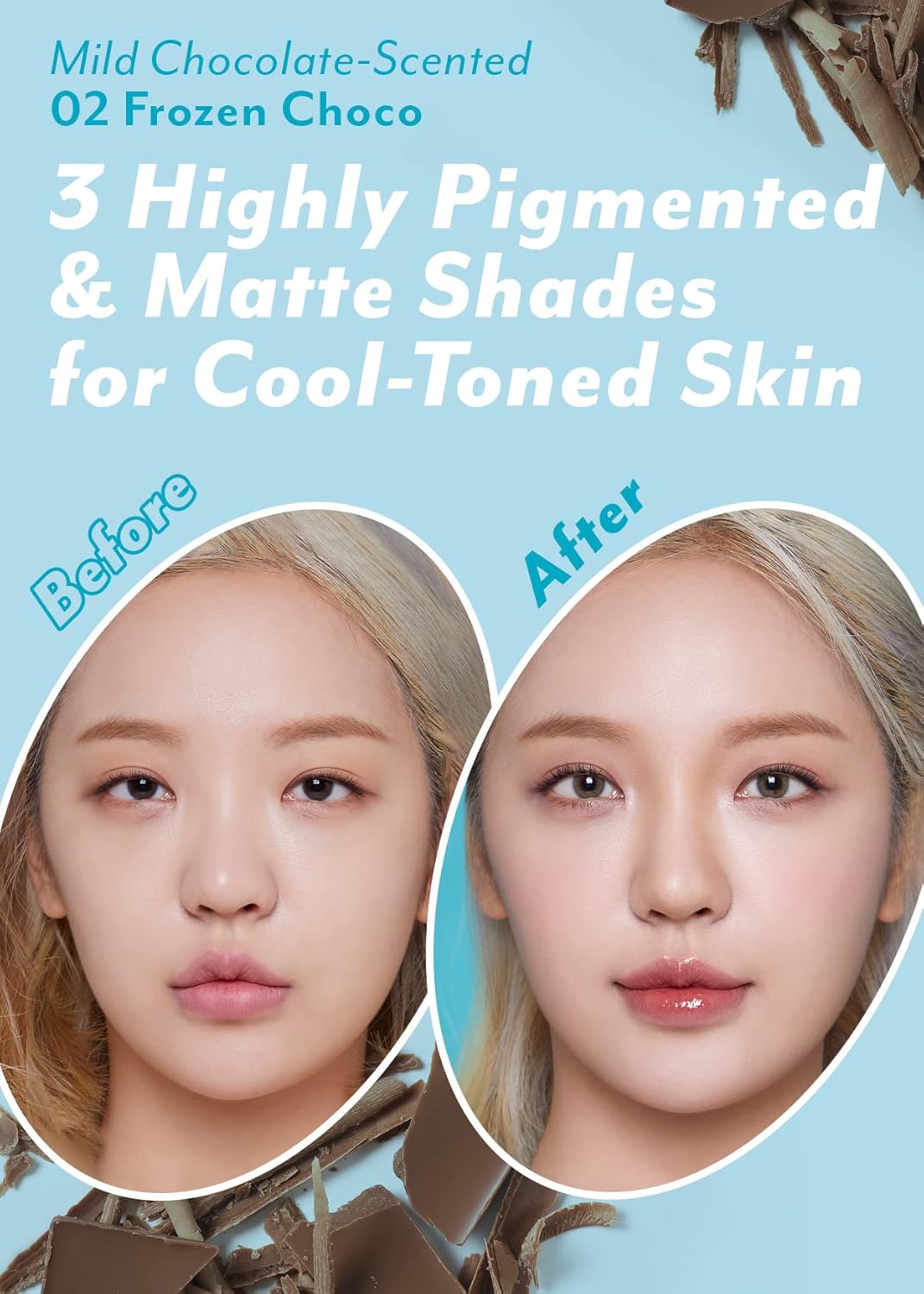 I’m Meme Paleta  Contorno de té de la tarde  Choco congelado, paleta bronceadora para cara y mejillas, bronceador en polvo mate, maquillaje natural,