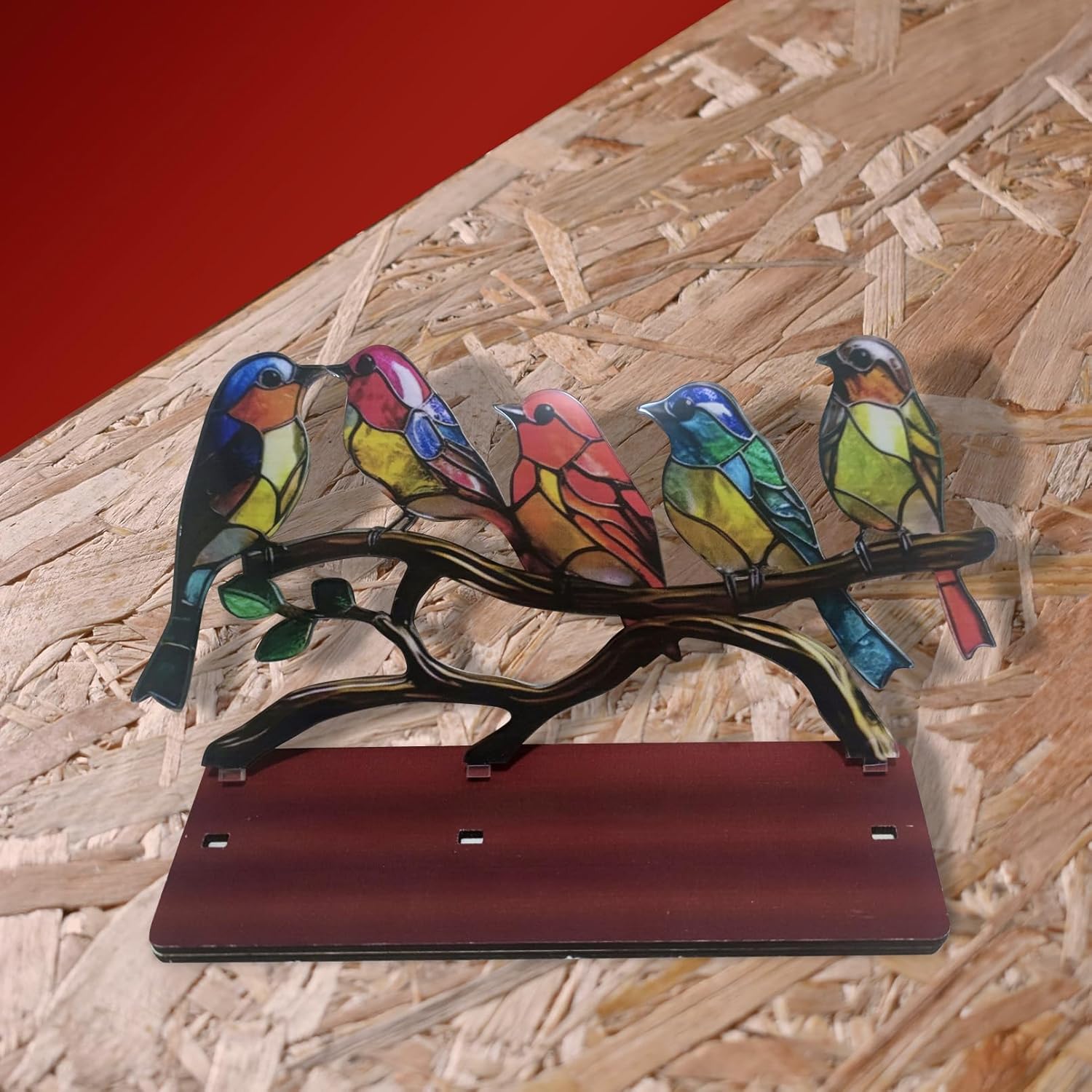 YCZCJJ Adornos de escritorio de pájaros en una rama, decoración de pájaros, figuras de pájaros para decoración del hogar, regalos para los amantes