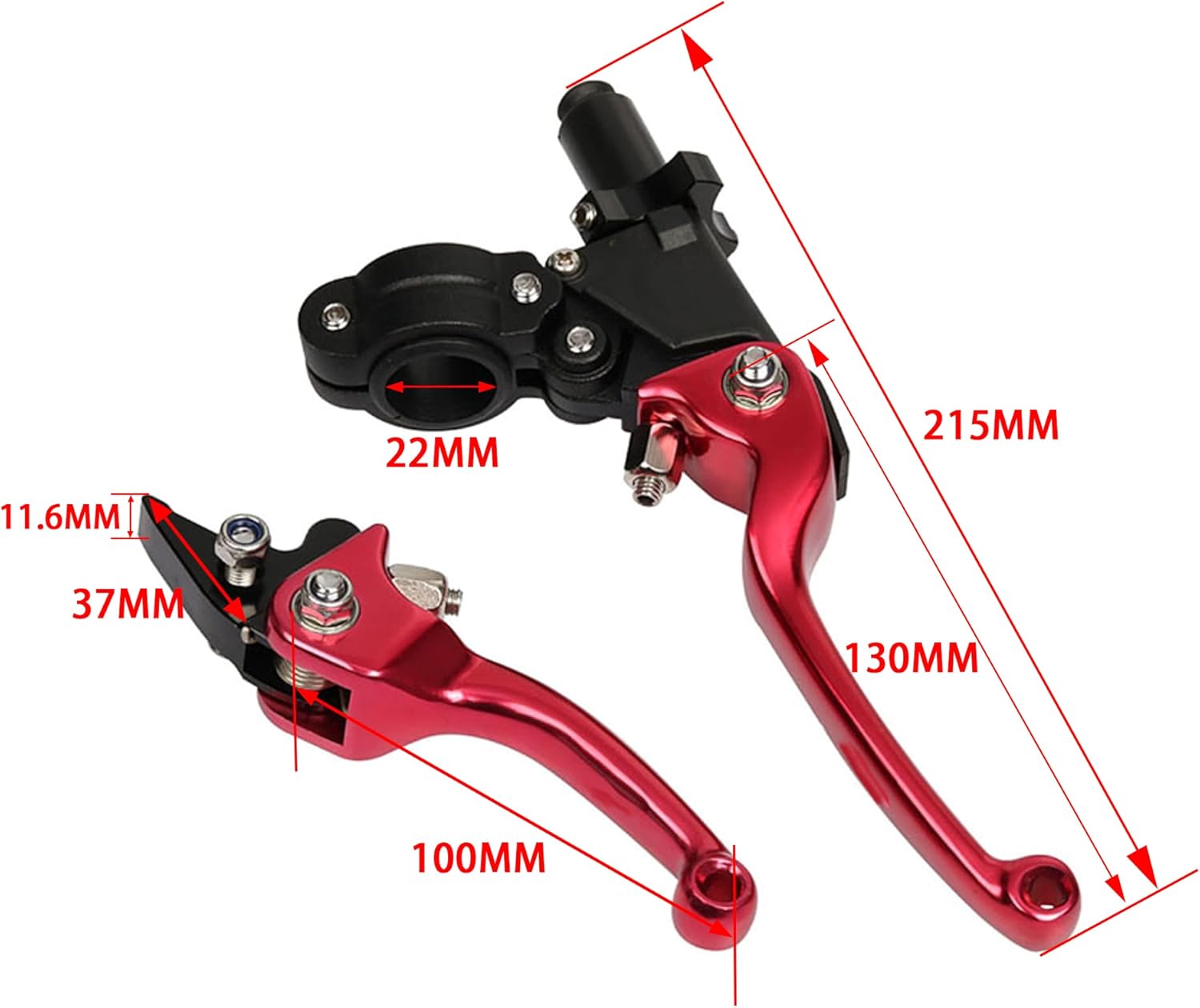 Palanca de embrague de freno de motocicleta 78 pulgadas 0.866 in palancas plegables aleación de aluminio universal para KLX SSR TTR CRF50 110 125