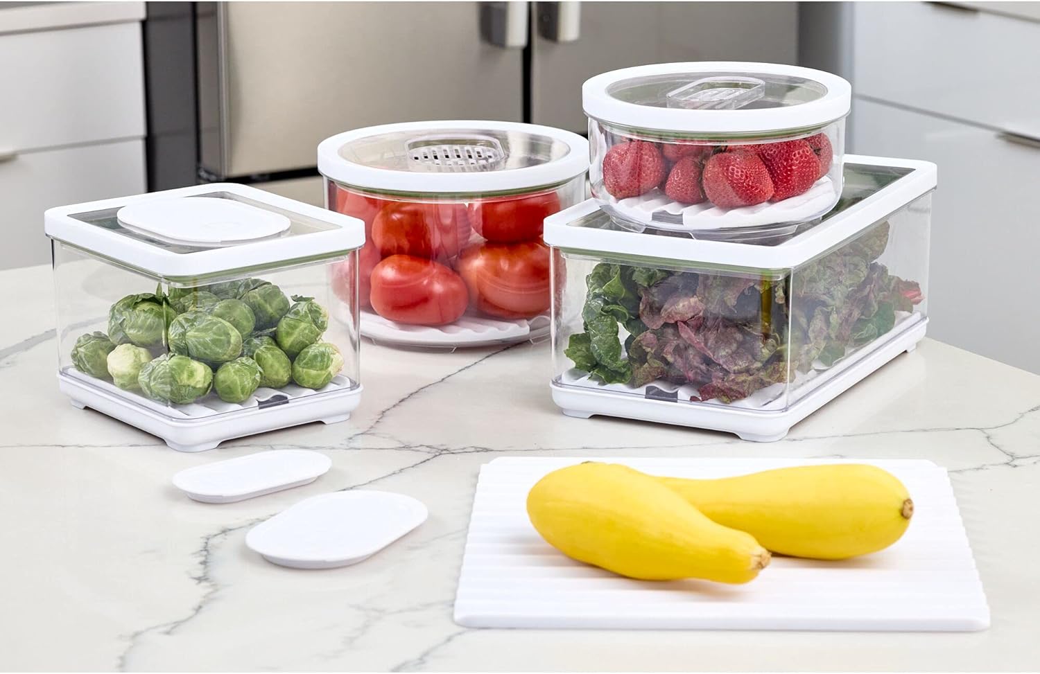 iDesign iD – Almacenamiento de alimentos frescos, 1 unidad (paquete de 2), cuenco grande