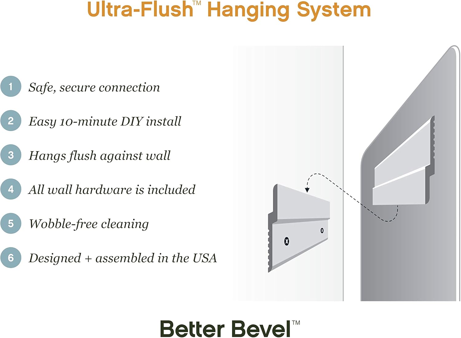 Better Bevel – Espejos redondos con marco de goma