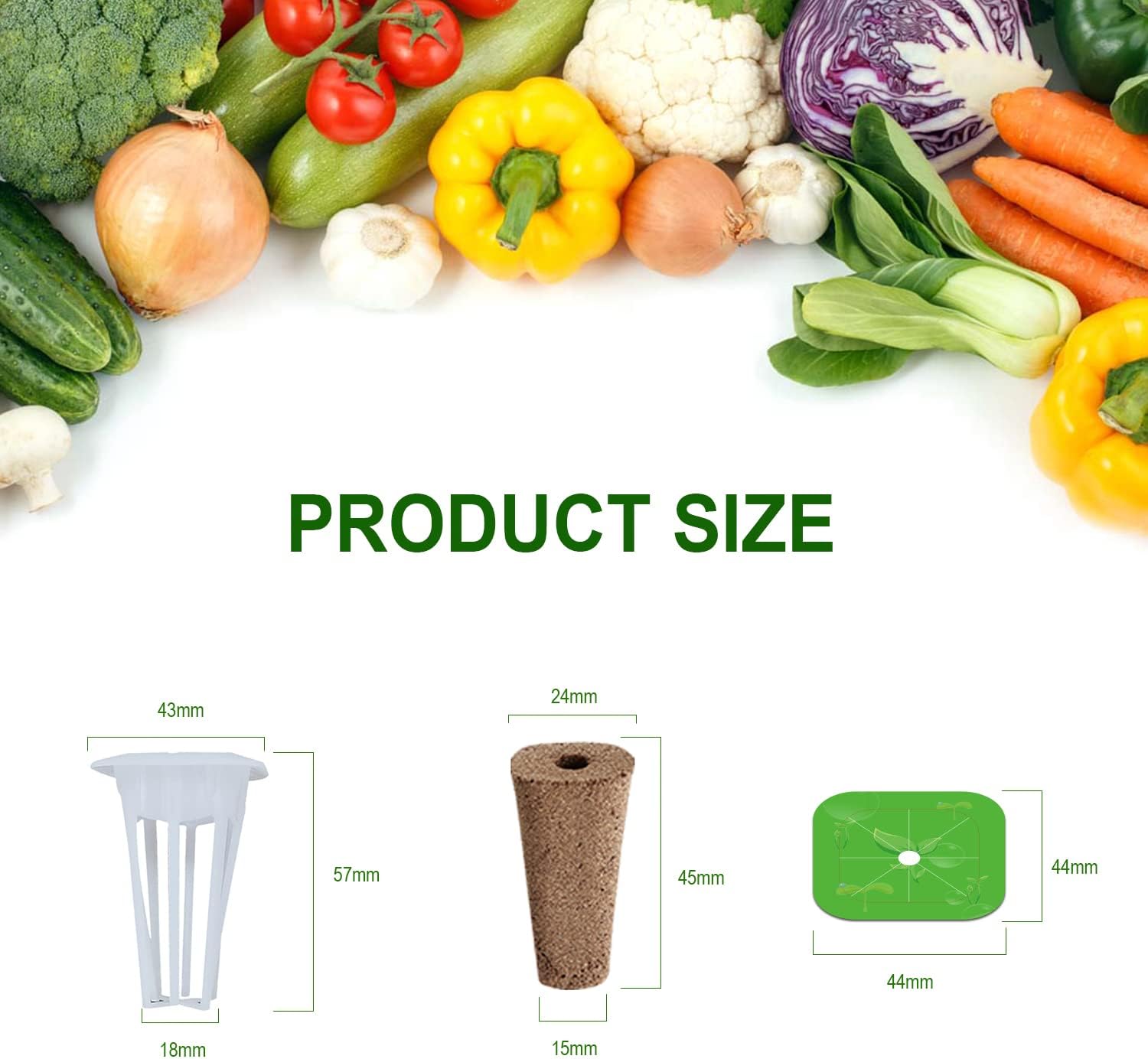 Ambgrow 90 esponjas de cultivo y cestas para sistema de cultivo hidropónico, suministros hidropónicos para plantas de interior, compatibles con Idoo