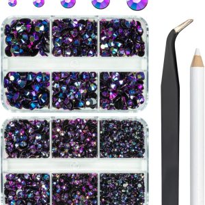 3060 unidades de diamantes de imitación de resina AB con parte trasera plana y parte trasera plana, diamantes de imitación de resina de 0.079 in, 3060 unidades de diamantes de imitación de resina AB con parte trasera plana y parte trasera plana, diamantes de imitación de resina de 0.079 in,