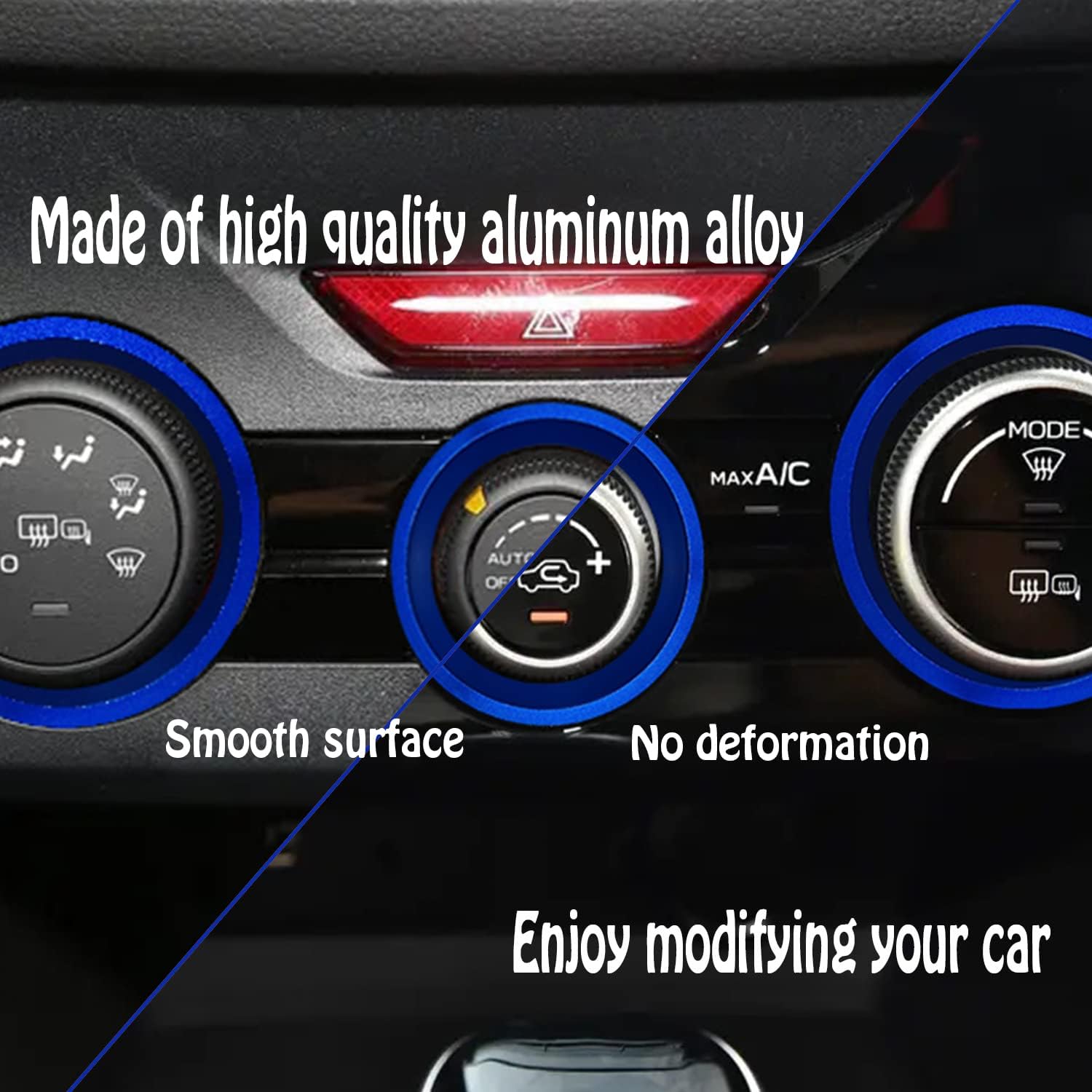 Anillo de perilla de interruptor de CA para Subaru Forester 2019-2023 Subaru Crosstrek Accesorios 2018-2023 Impreza 2017-2023 Anillo de interruptor