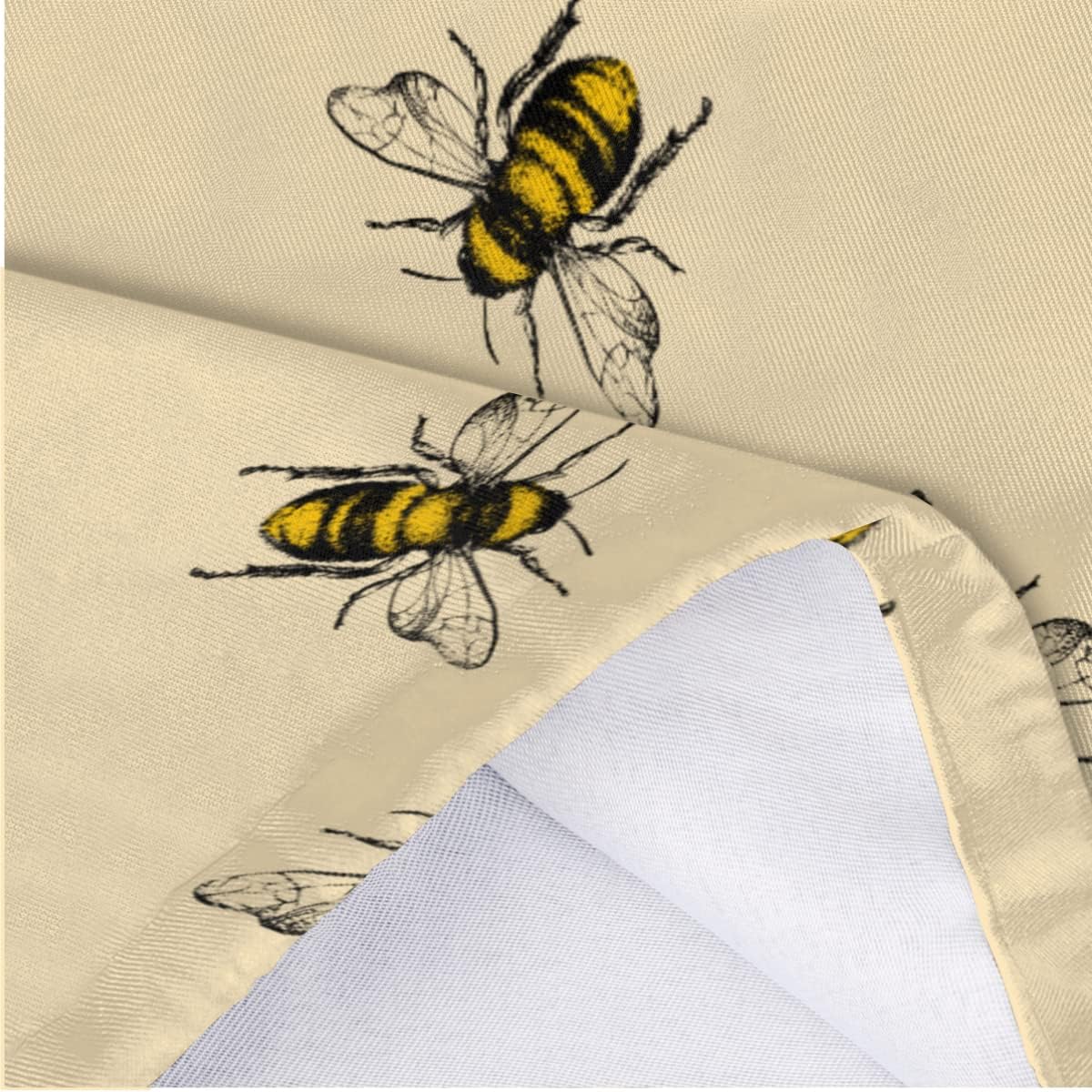 Soporte para bolsas de plástico con estampado de abeja Kawaii para colgar en la pared, organizador de bolsas de basura reutilizable, lavable,