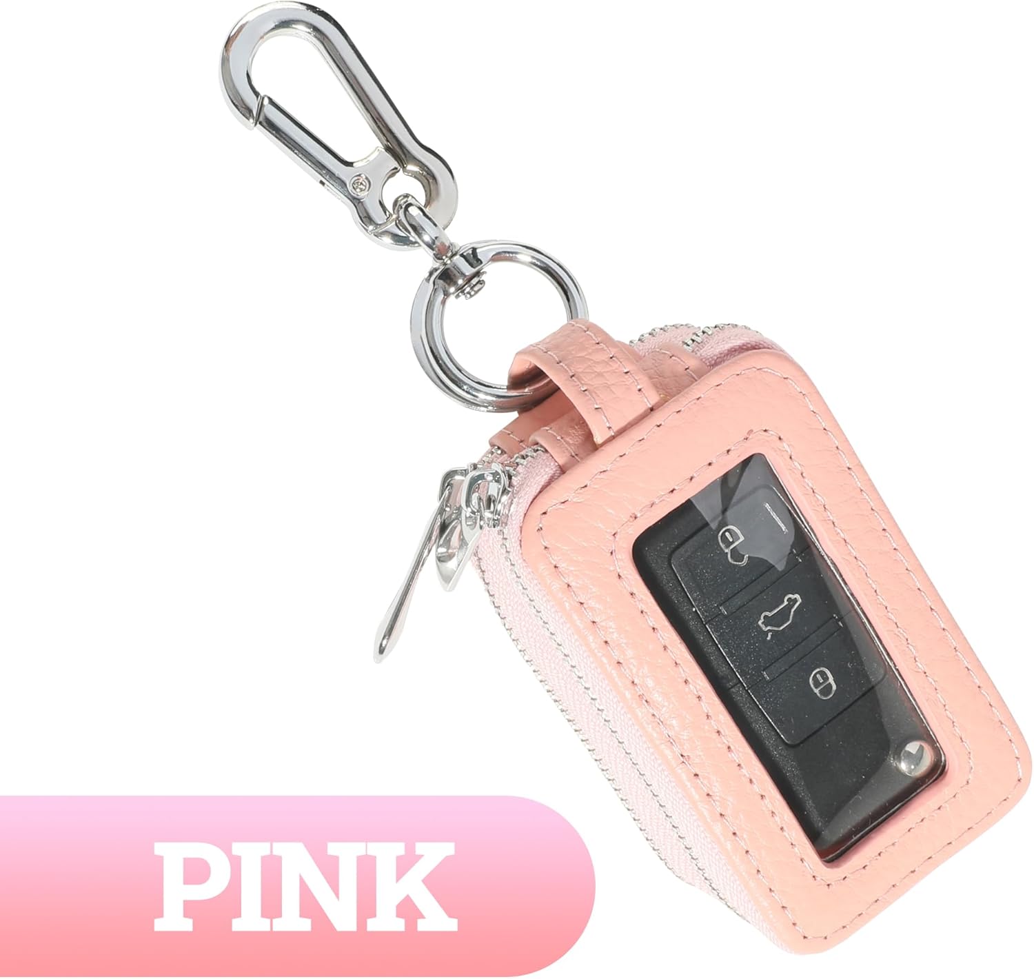 Zlirfy Funda para llave de automóvil, soporte para llave de automóvil, funda de cuero para llavero de automóvil, accesorio para automóvil, protector